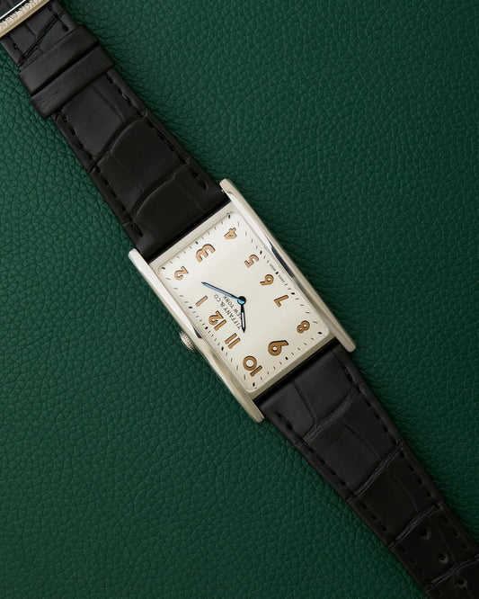 Tiffany & Co. New York East West Drivers Silver Art Deco Watch Boxed