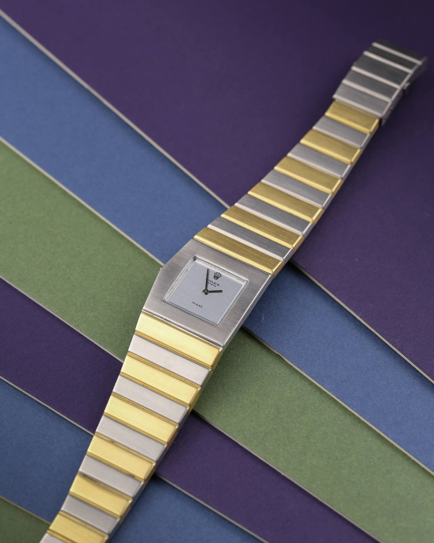 Rolex King Midas Ref. 9630 First 1st Series Two Tone White Gold Yellow Gold Urn Box