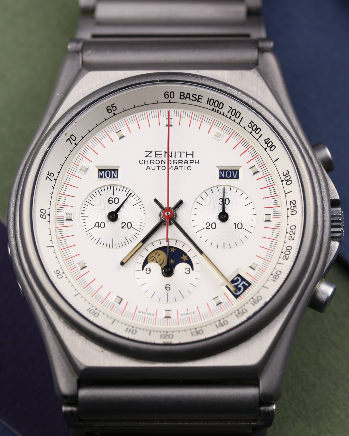 Zenith Port Royal Titanium 95.0100.418 Neo-Vintage Moonphase Serviced