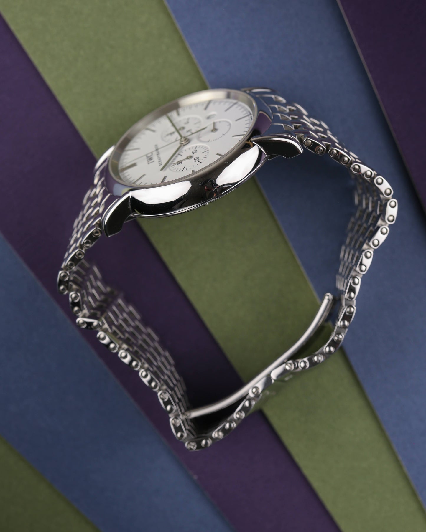 IWC Portofino Chronograph IW3724-03 MecaQuartz Steel Bracelet Serviced