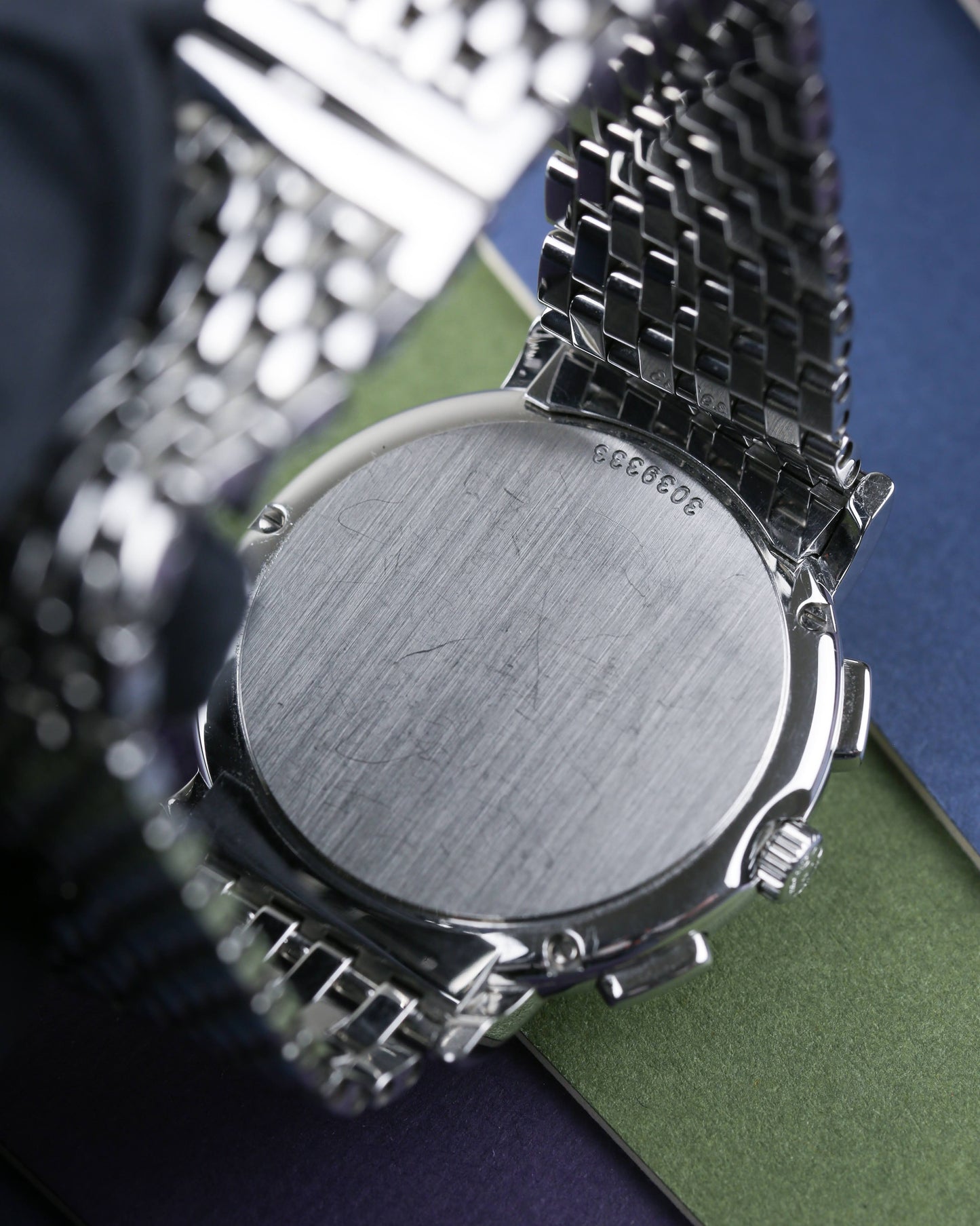 IWC Portofino Chronograph IW3724-03 MecaQuartz Steel Bracelet Serviced