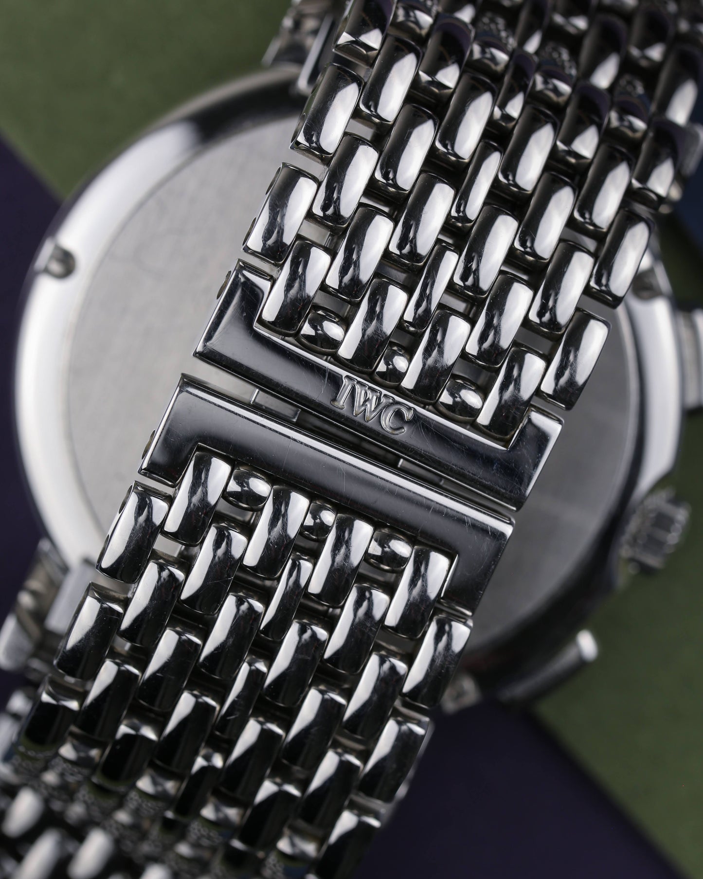 IWC Portofino Chronograph IW3724-03 MecaQuartz Steel Bracelet Serviced