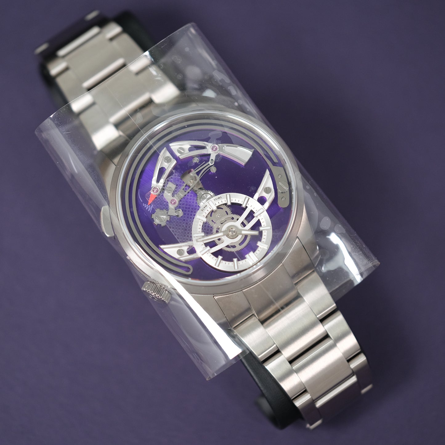 Christopher Ward C1 Bel Canto Viola Purple Sonnerie au Passage Titanium Bracelet