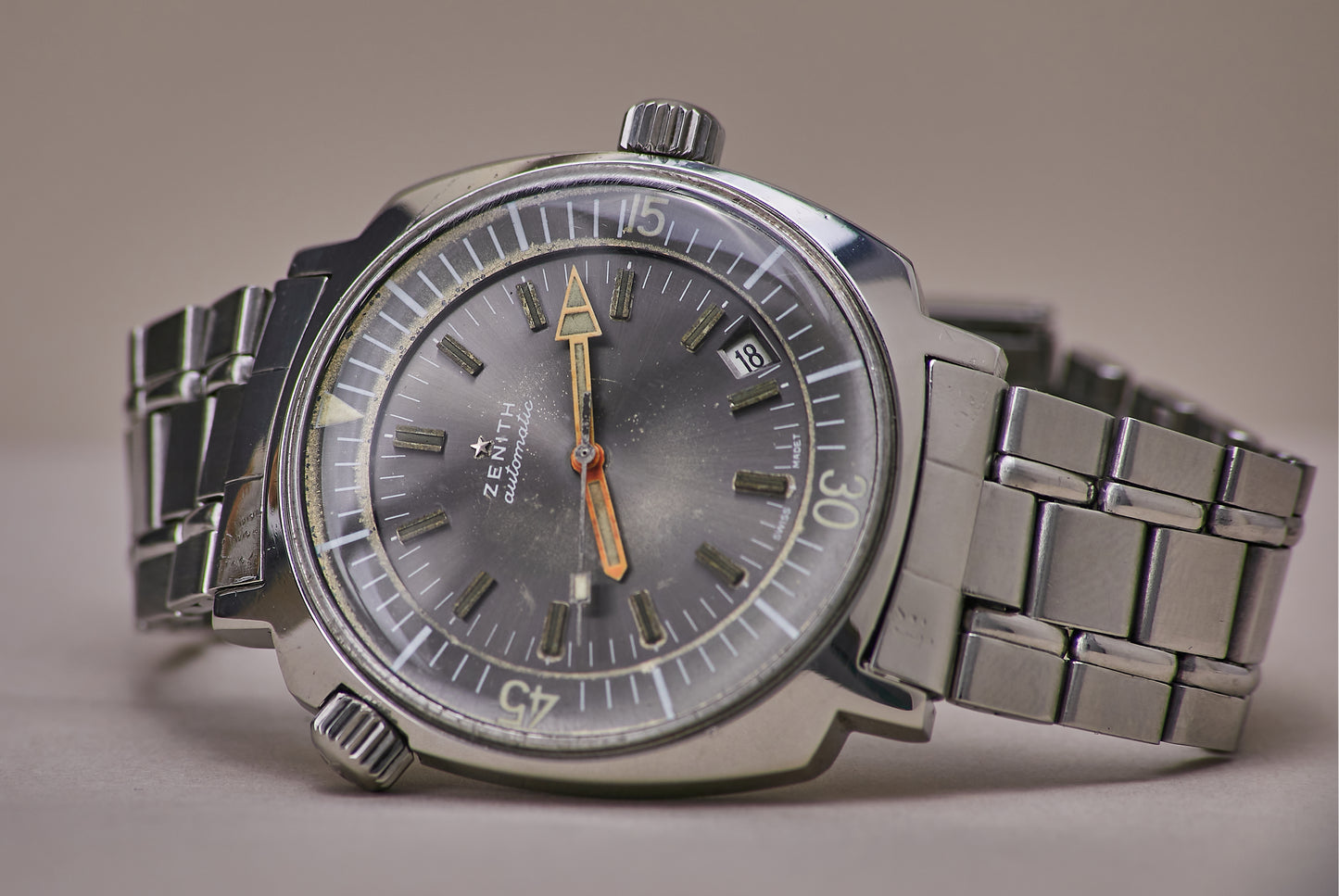 Zenith Super Sub Sea A3635 Vintage Diver Gay Freres Bracelet