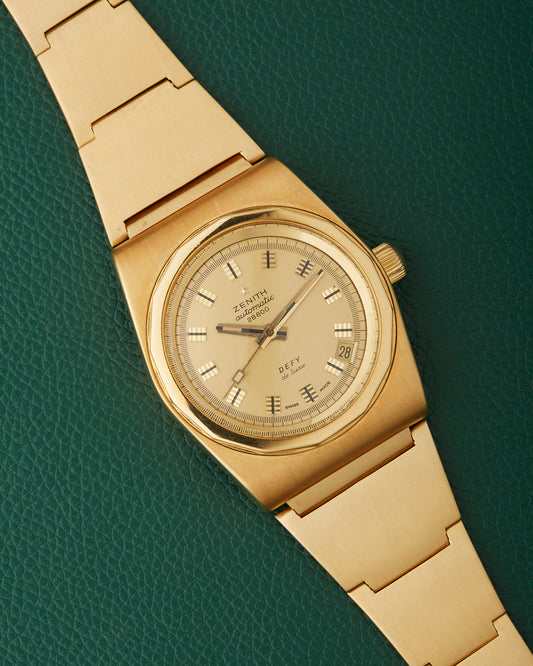 Zenith Defy De Luxe 18k Gold Gay Freres Gold Lobster Bracelet