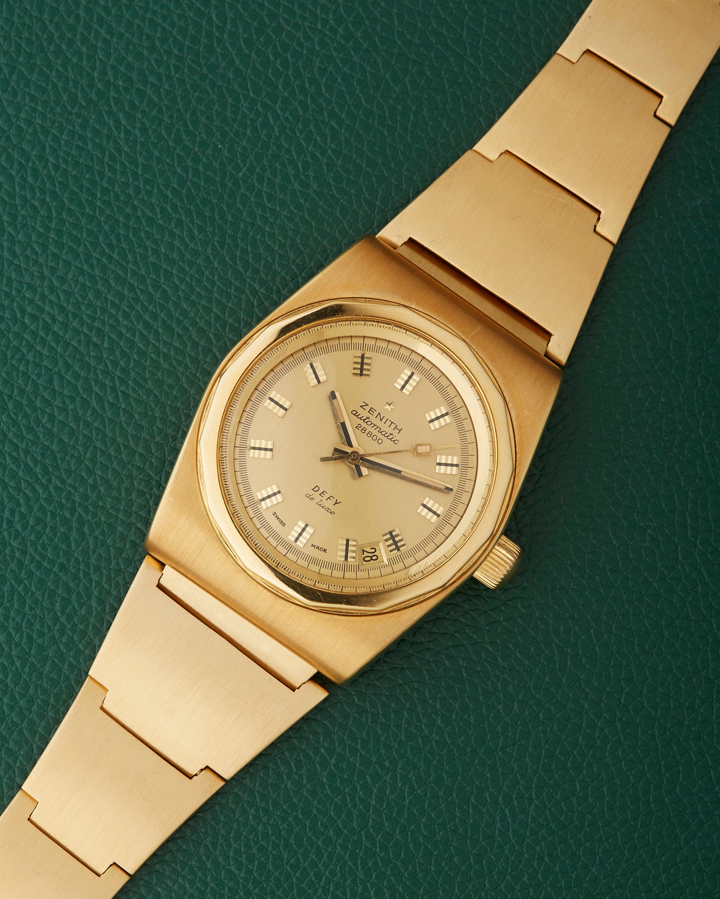 Zenith Defy De Luxe 18k Gold Gay Freres Gold Lobster Bracelet