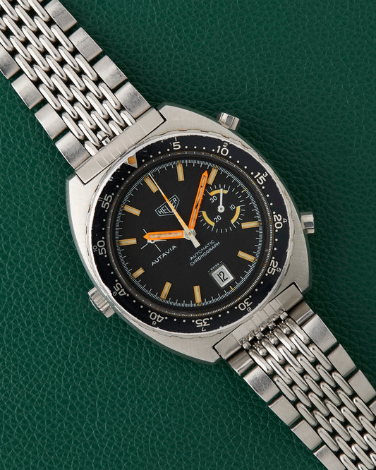 Heuer Autavia Ref. 15630 Orange Boy Gay Freres BoR Bracelet 1971