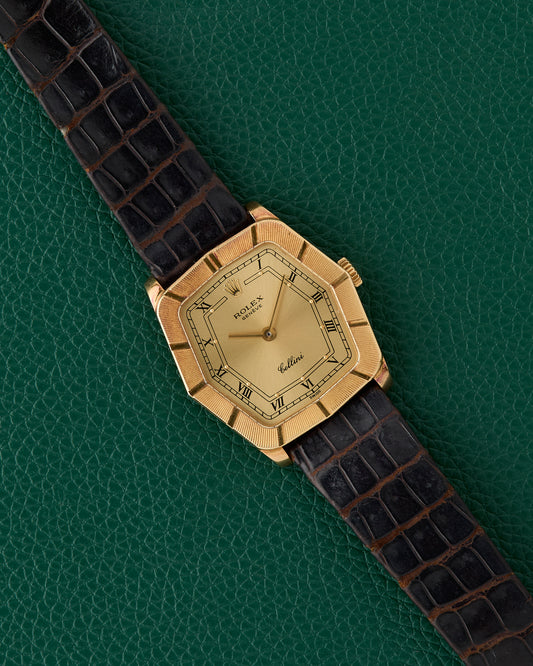 Rolex Cellini Ref. 4160 Yellow Gold 18K Hexagonal Dress Watch