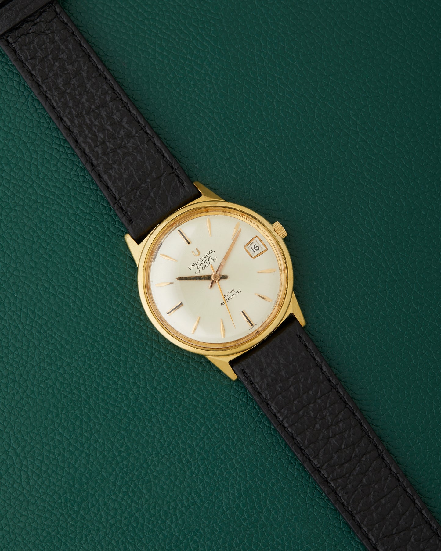 Universal Geneve Polerouter Ref. 104608 Duray Double Signed Yellow Gold 18K
