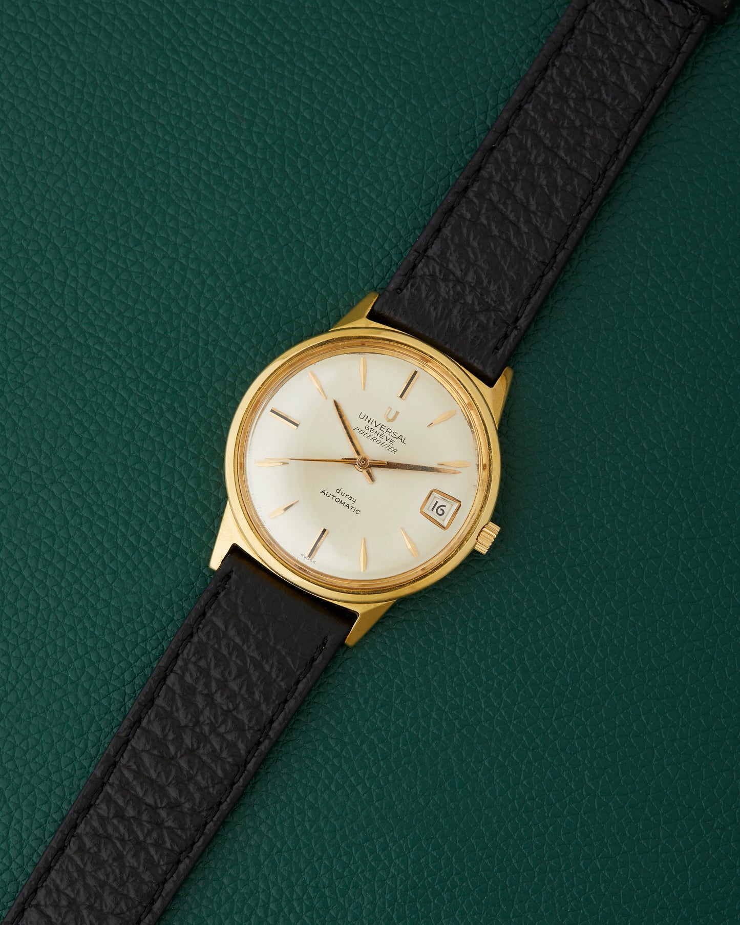 Universal Geneve Polerouter Ref. 104608 Duray Double Signed Yellow Gold 18K