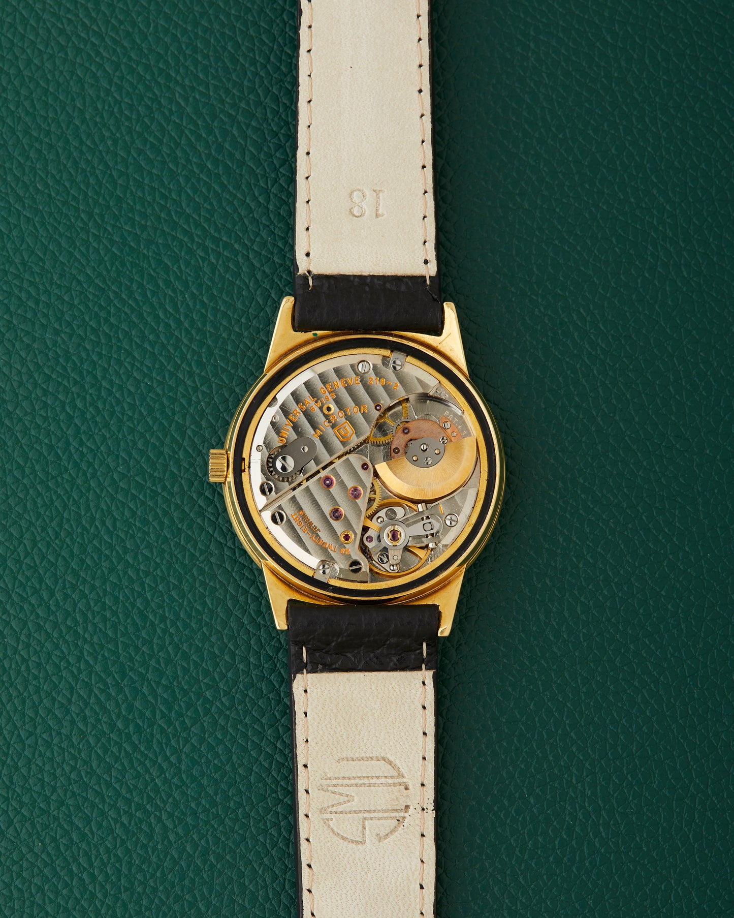 Universal Geneve Polerouter Ref. 104608 Duray Double Signed Yellow Gold 18K