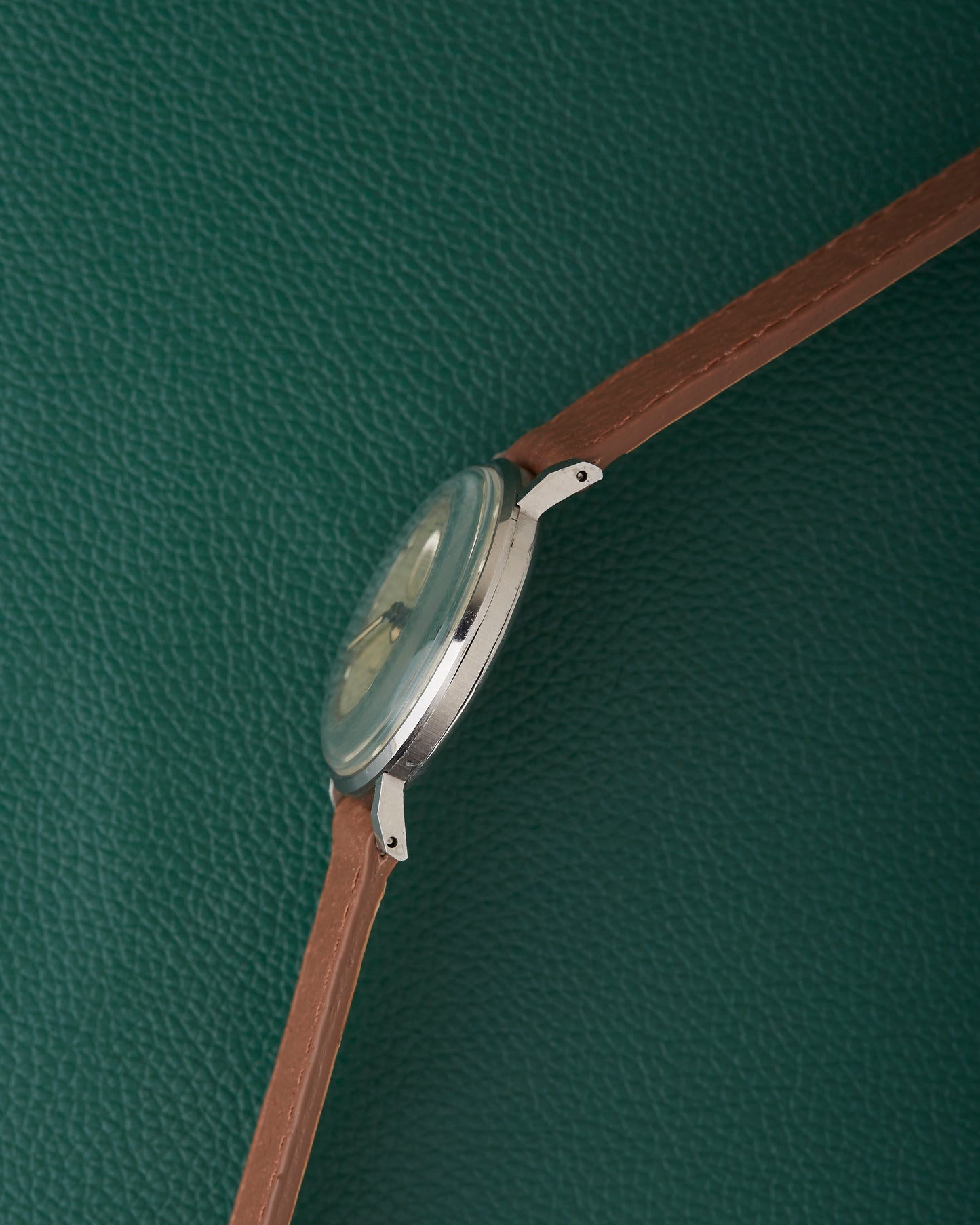 Glycine Bienne Geneve Art Deco Dial Stainless Steel Vintage