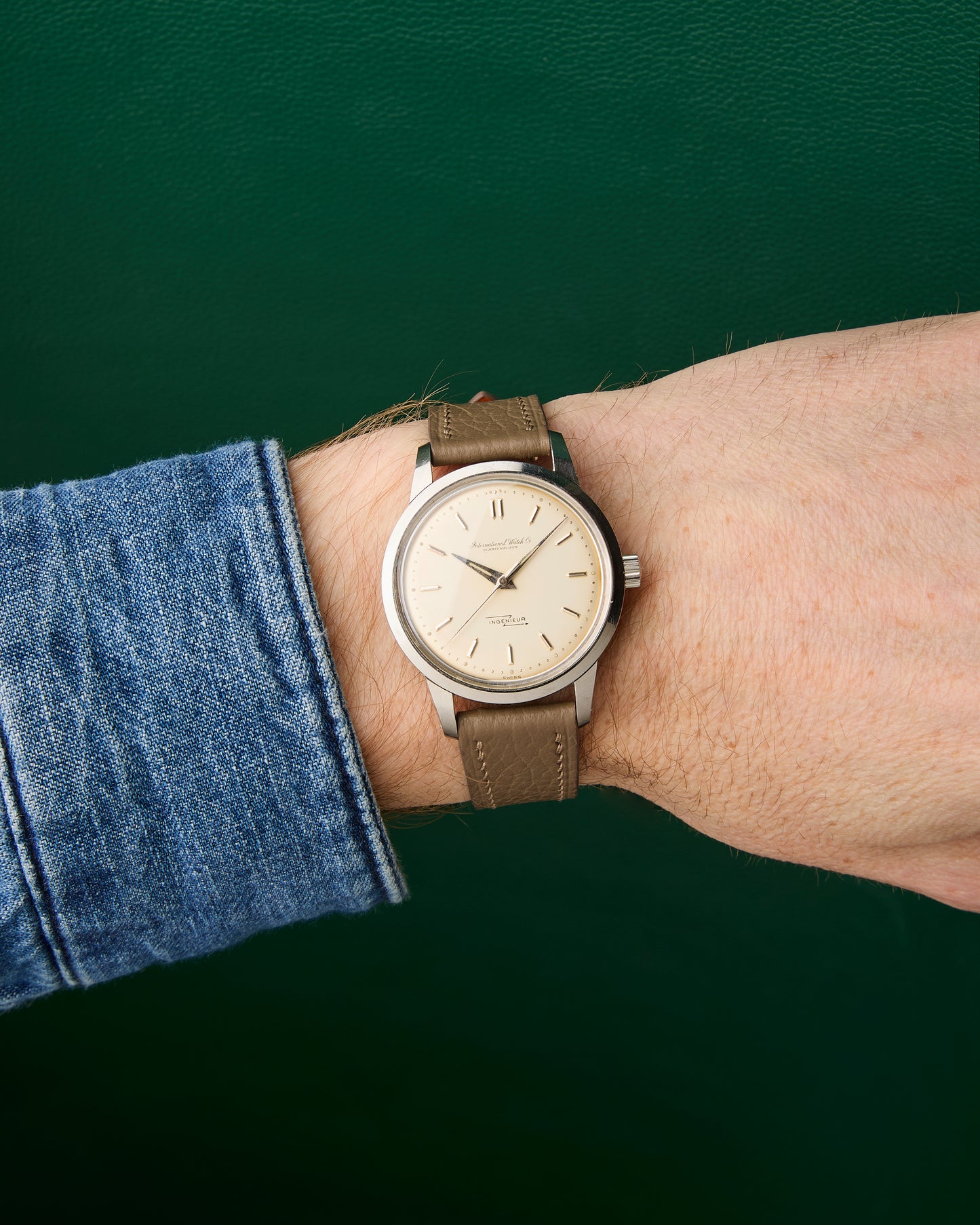 IWC Ref.666A Ingenieur Creamy Eggshell Dial Vintage Steel Watch