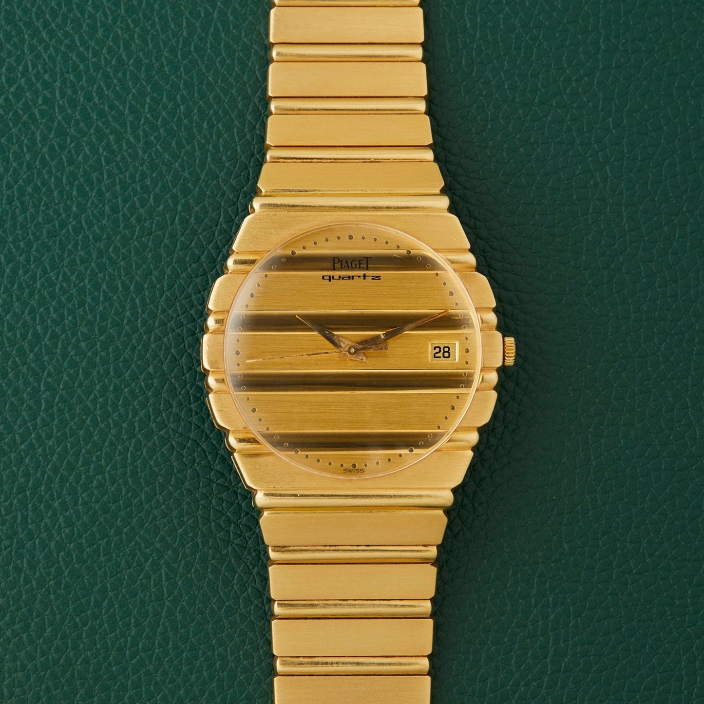 Piaget Polo Date 15661 C701 Round Jumbo 18K Gold