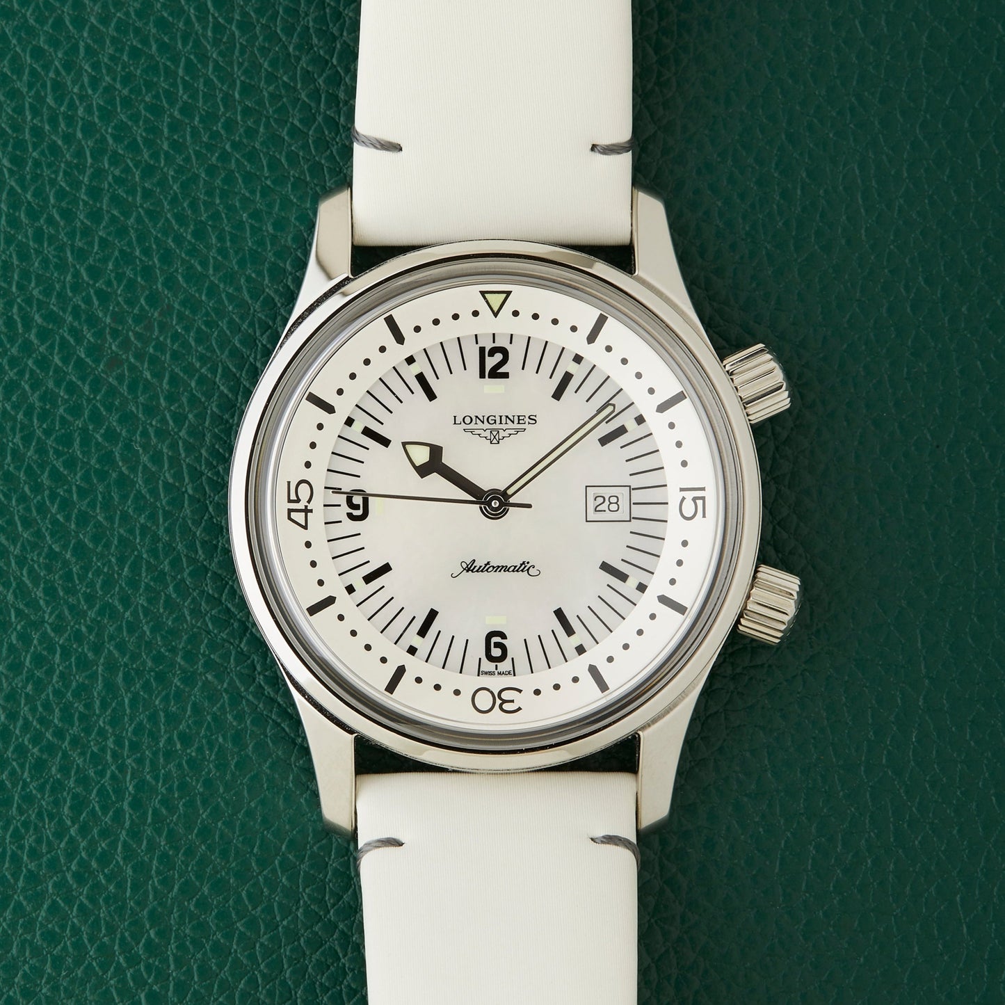 Longines Legend Diver L3.374.4.80.0 Mother of Pearl Dial Full Set