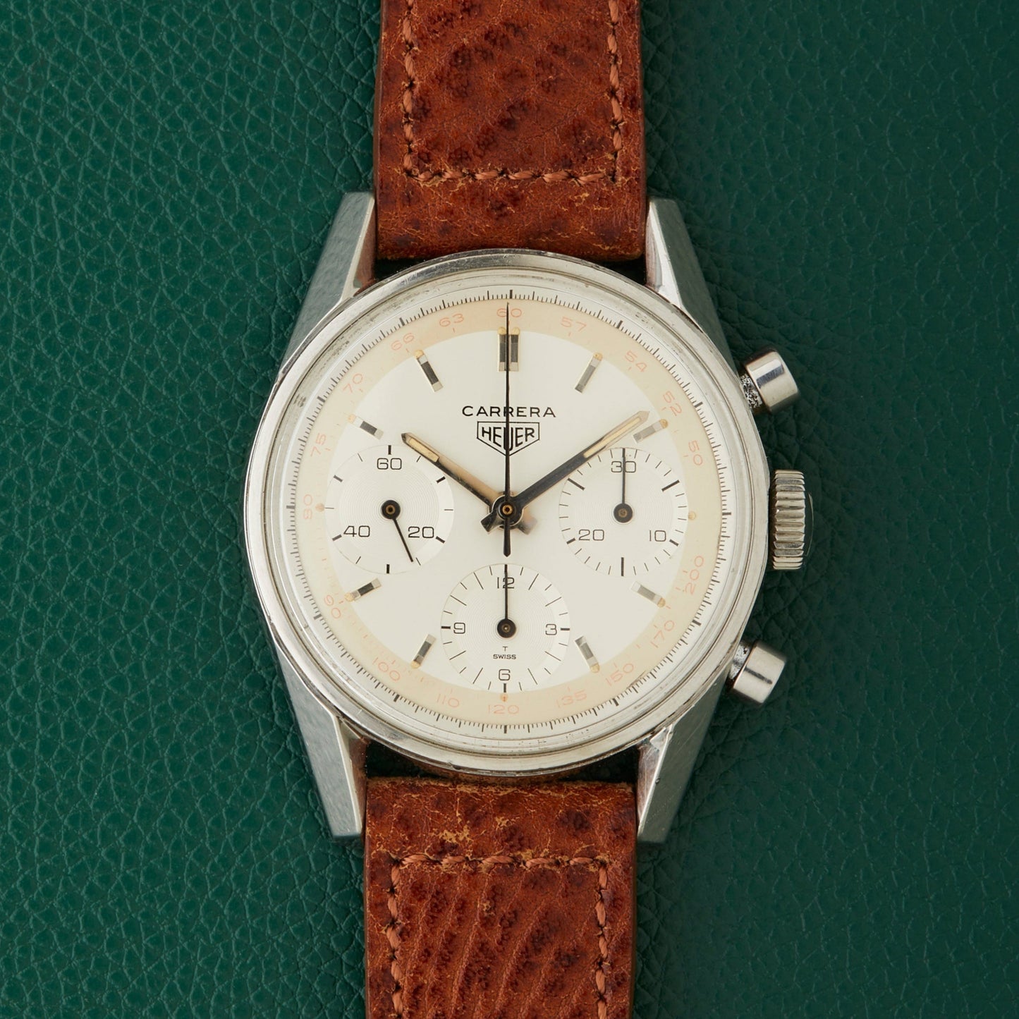 Heuer Carrera 2447T Valjoux 72 Vintage Chronograph Serviced
