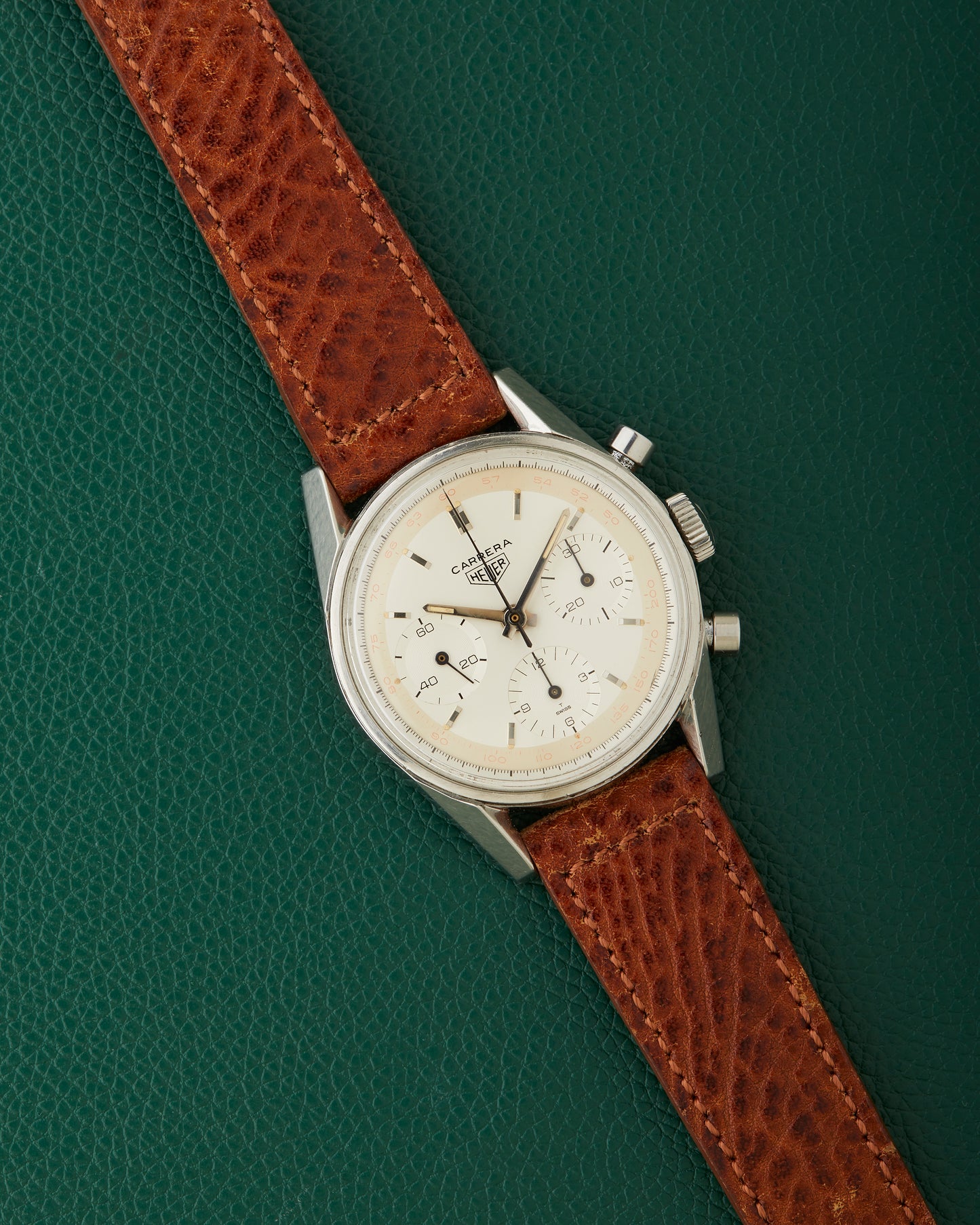Heuer Carrera 2447T Valjoux 72 Vintage Chronograph Serviced