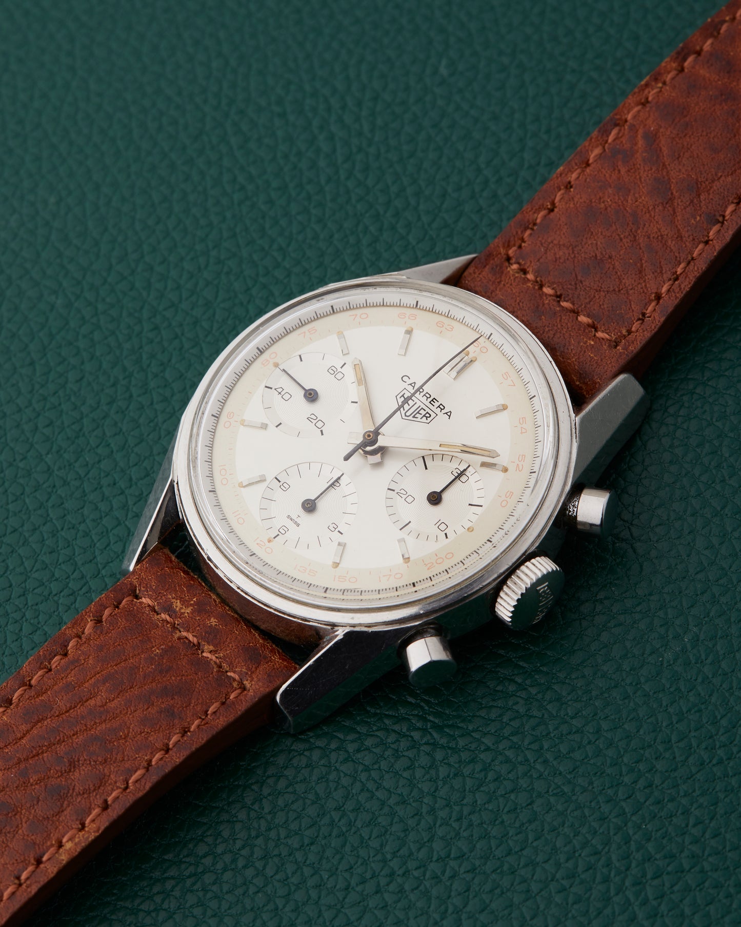 Heuer Carrera 2447T Valjoux 72 Vintage Chronograph Serviced