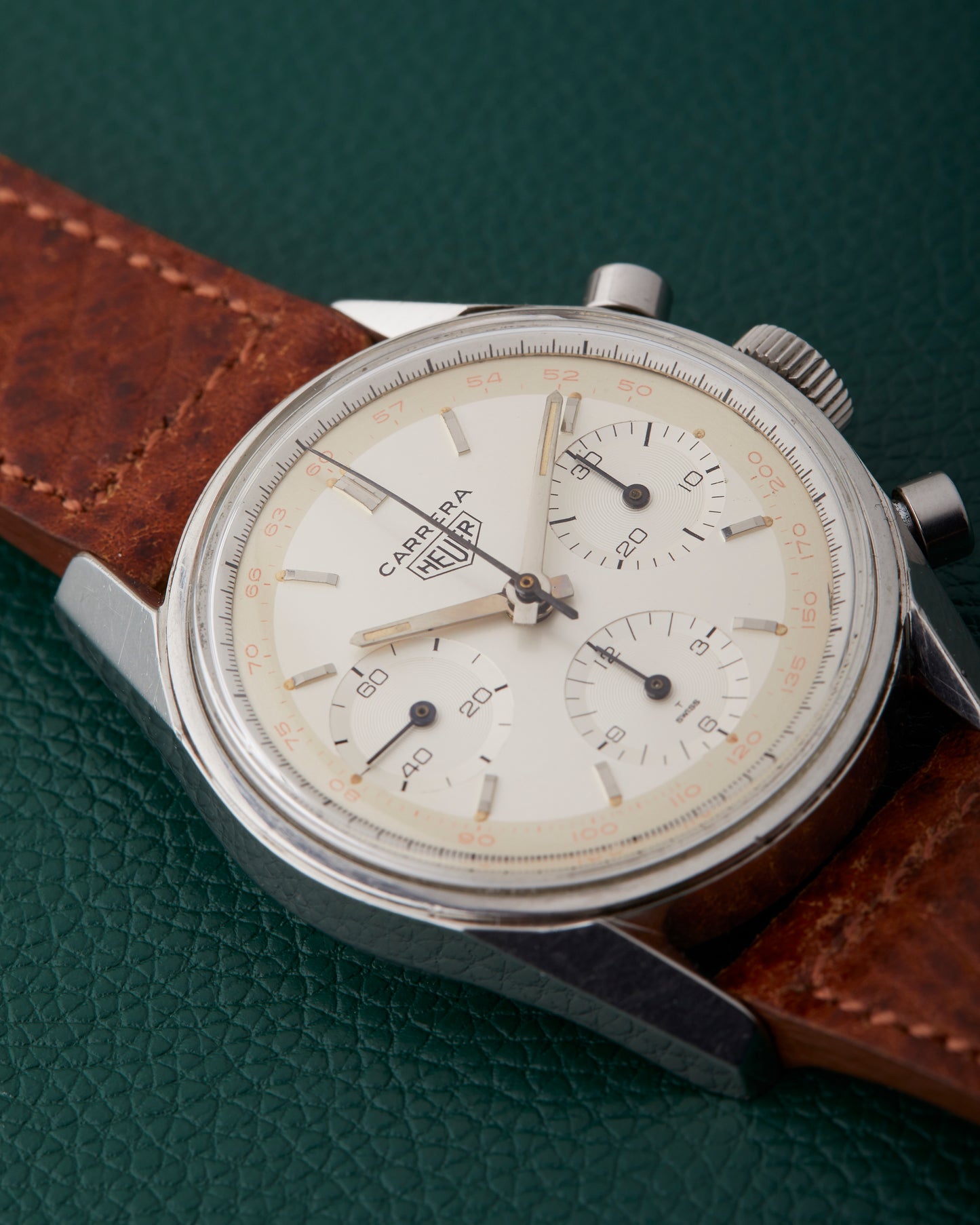 Heuer Carrera 2447T Valjoux 72 Vintage Chronograph Serviced