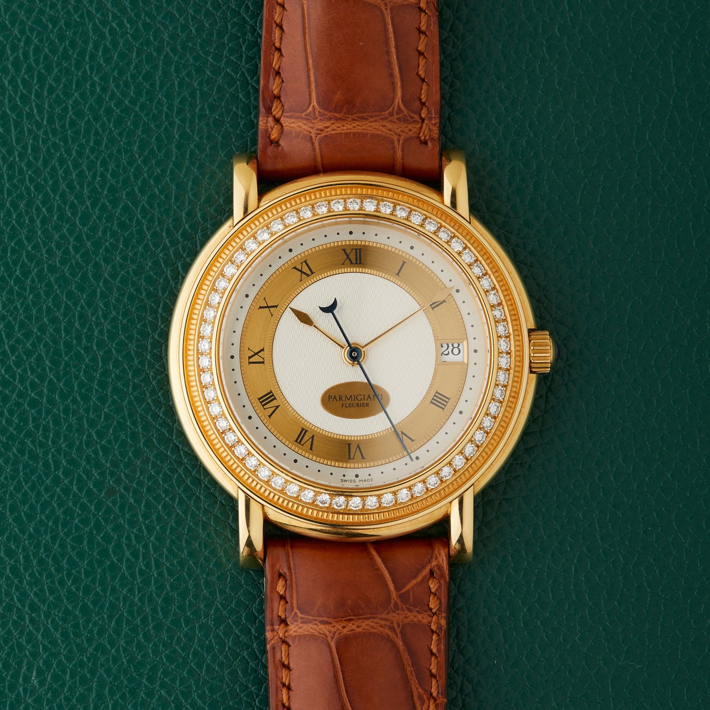 Parmigiani Fleurier Toric 18K Yellow Gold Diamond Bezel