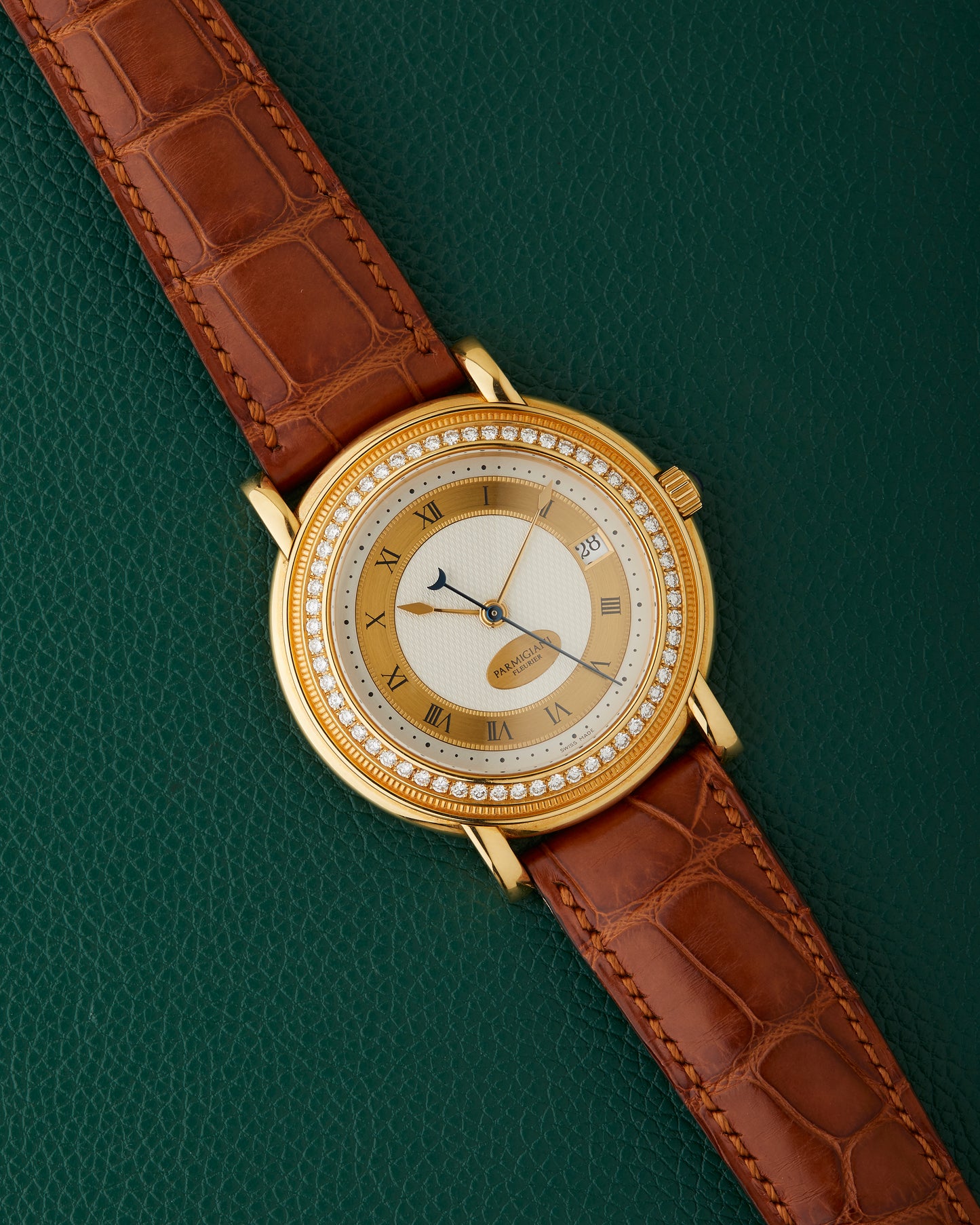 Parmigiani Fleurier Toric 18K Yellow Gold Diamond Bezel