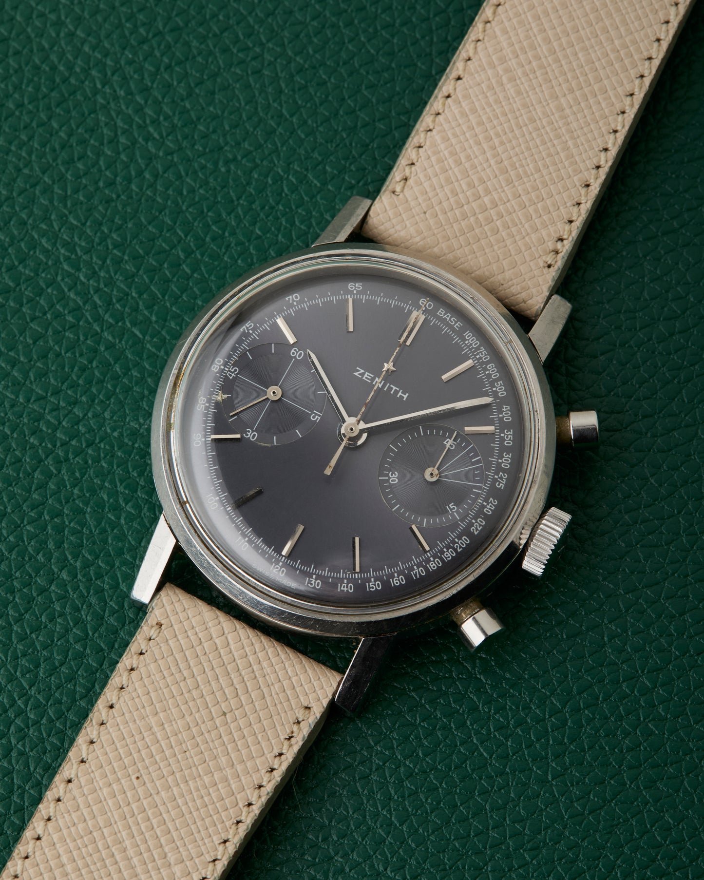 Zenith A271 Slate Sunburst Grey Vintage Chronograph