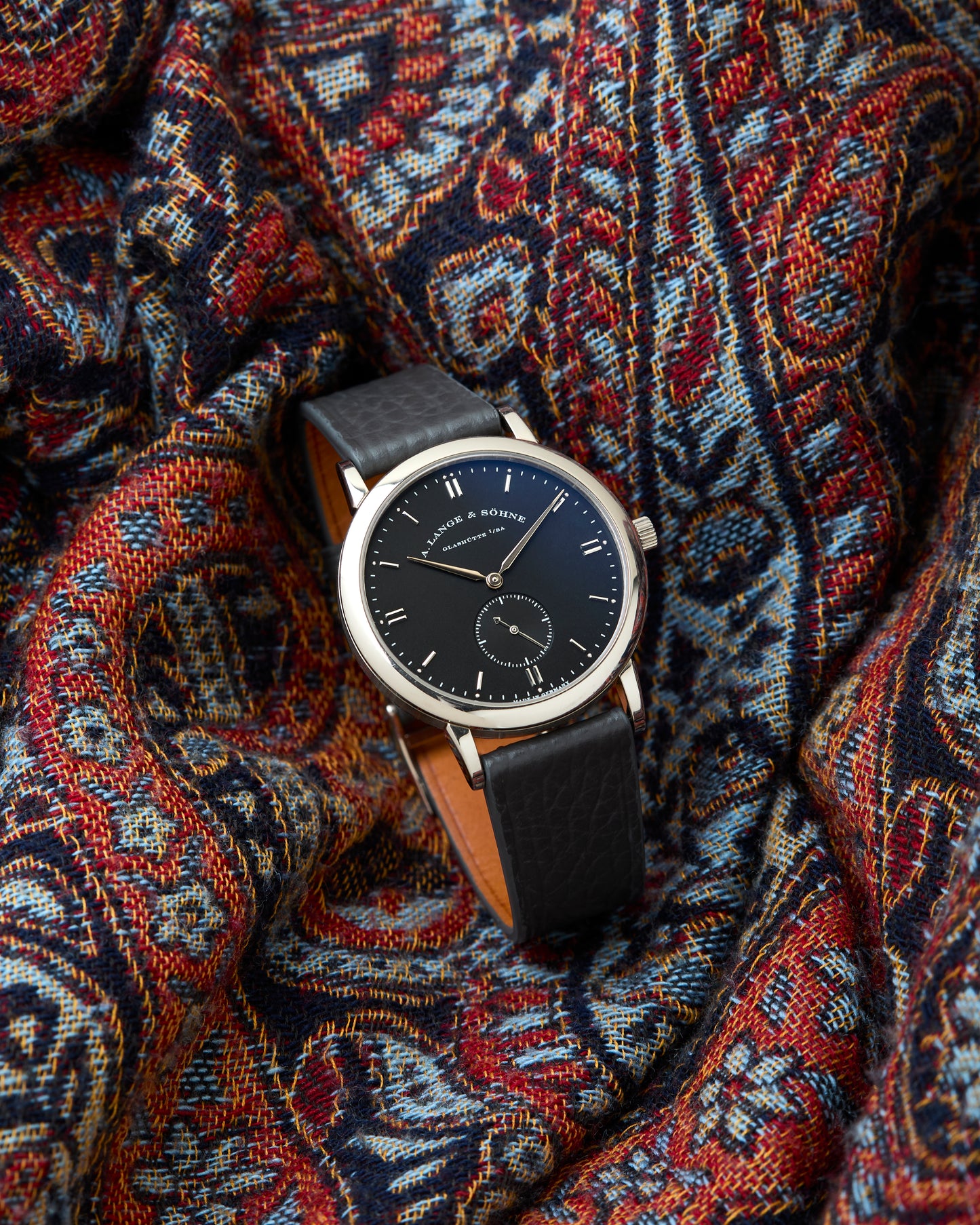 A. Lange & Söhne Saxonia Ref. 215.029 Box 2008 Papers 18k White Gold