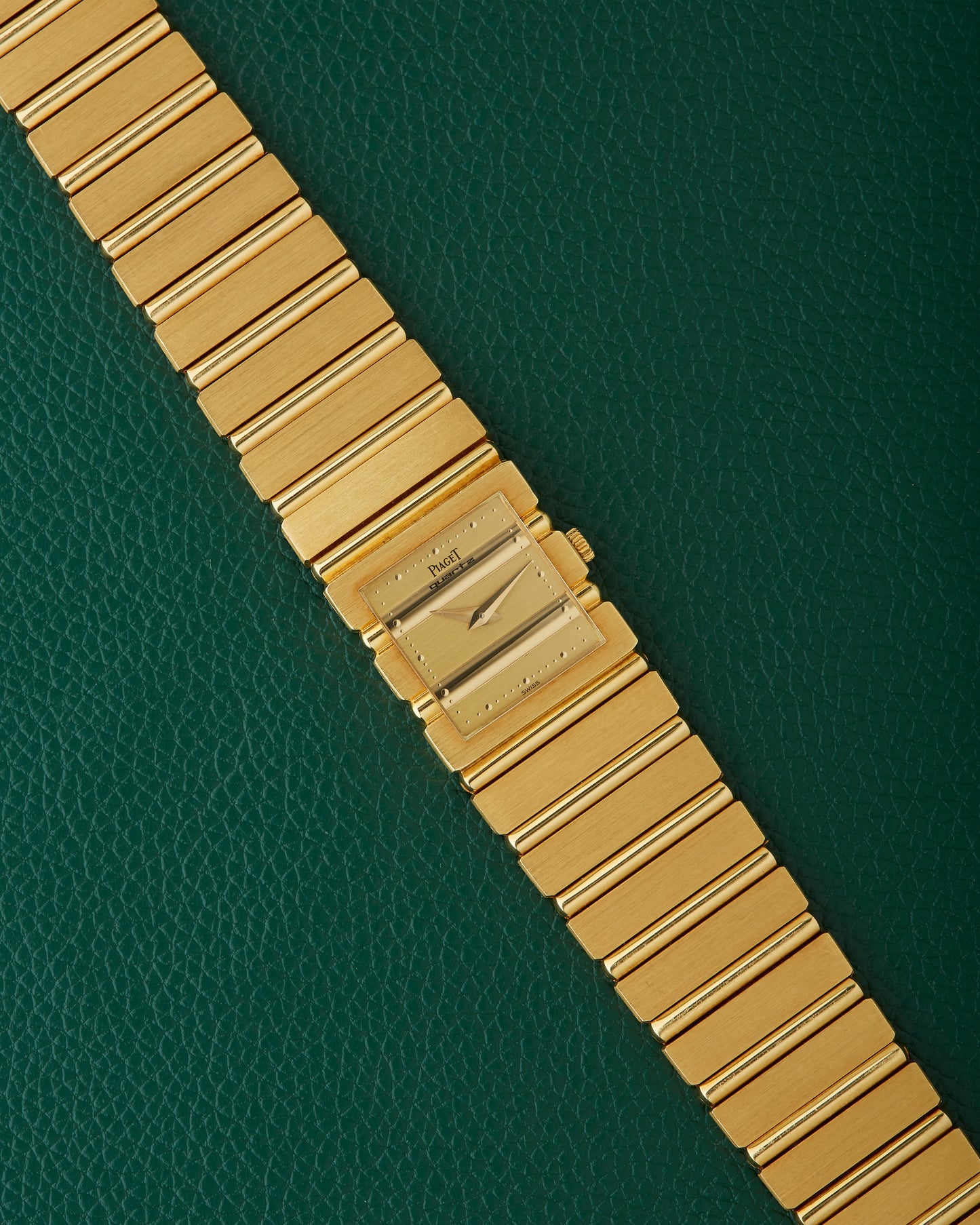 Piaget Polo 8131 C701 Square 18k Gold Integrated Bracelet Watch