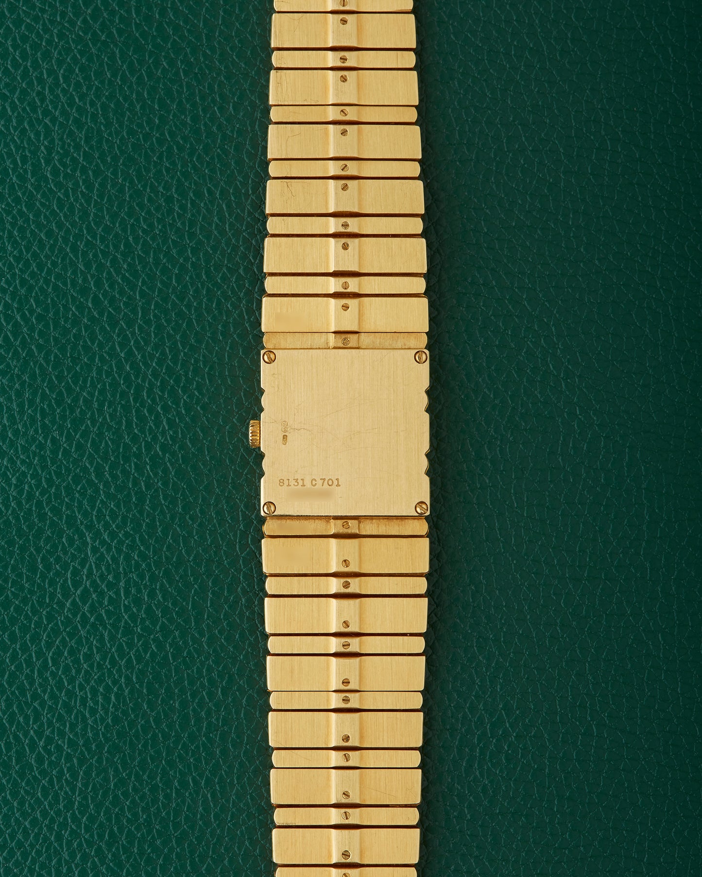 Piaget Polo 8131 C701 Square 18k Gold Integrated Bracelet Watch