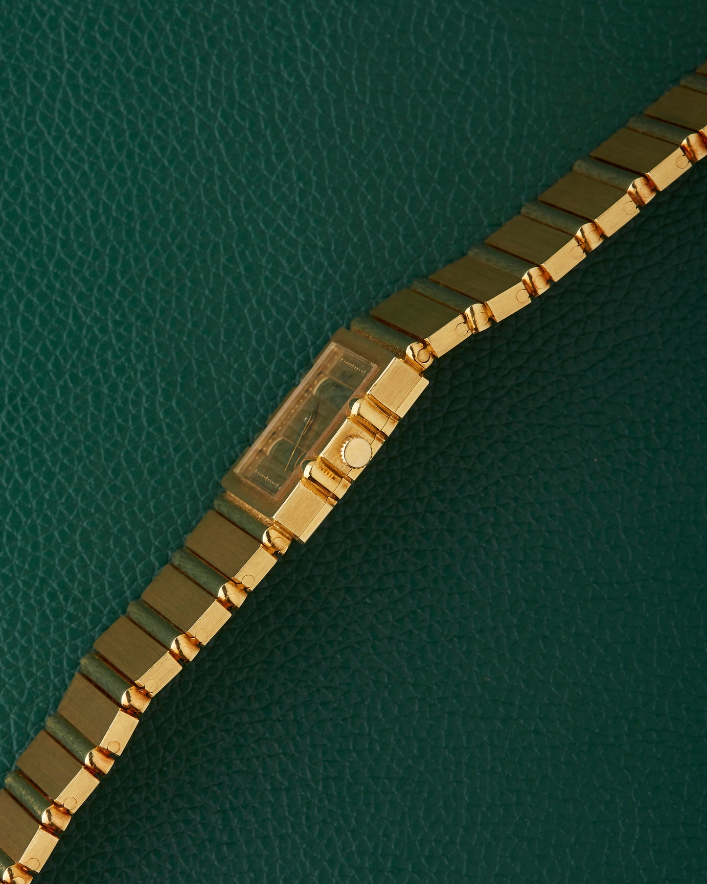 Piaget Polo 8131 C701 Square 18k Gold Integrated Bracelet Watch