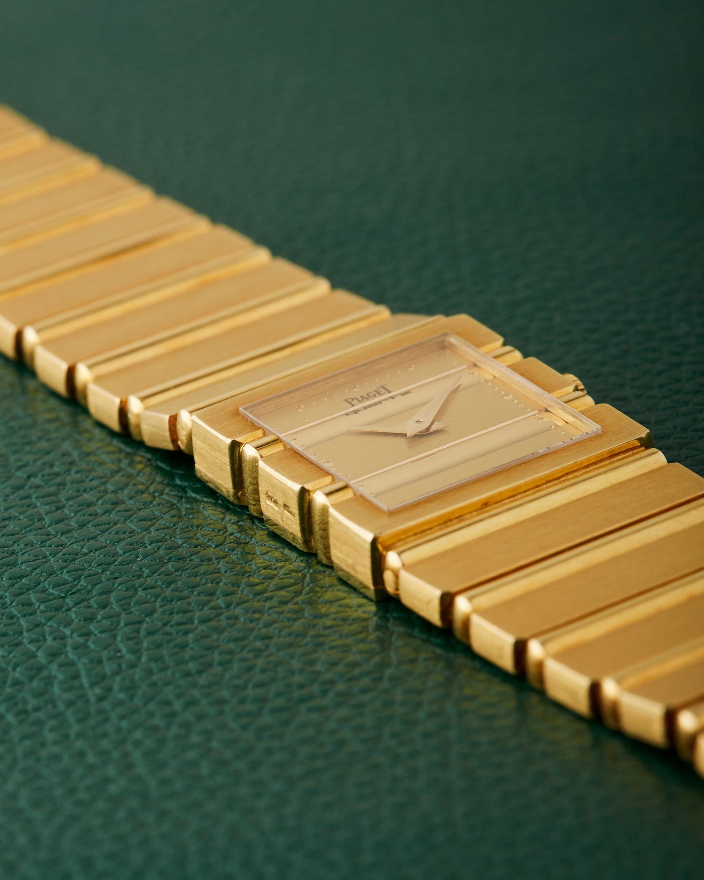 Piaget Polo 8131 C701 Square 18k Gold Integrated Bracelet Watch