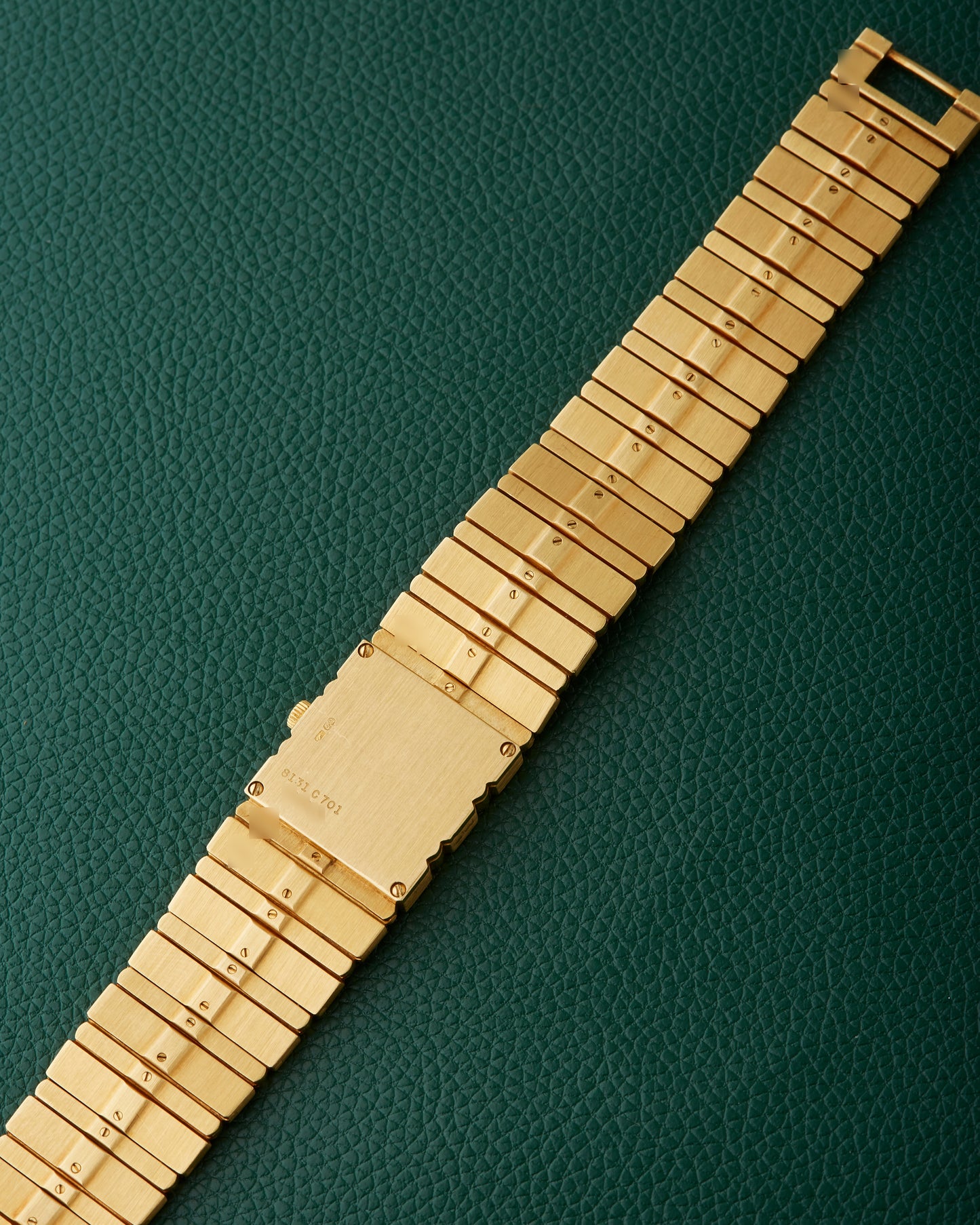 Piaget Polo 8131 C701 Square 18k Gold Integrated Bracelet Watch