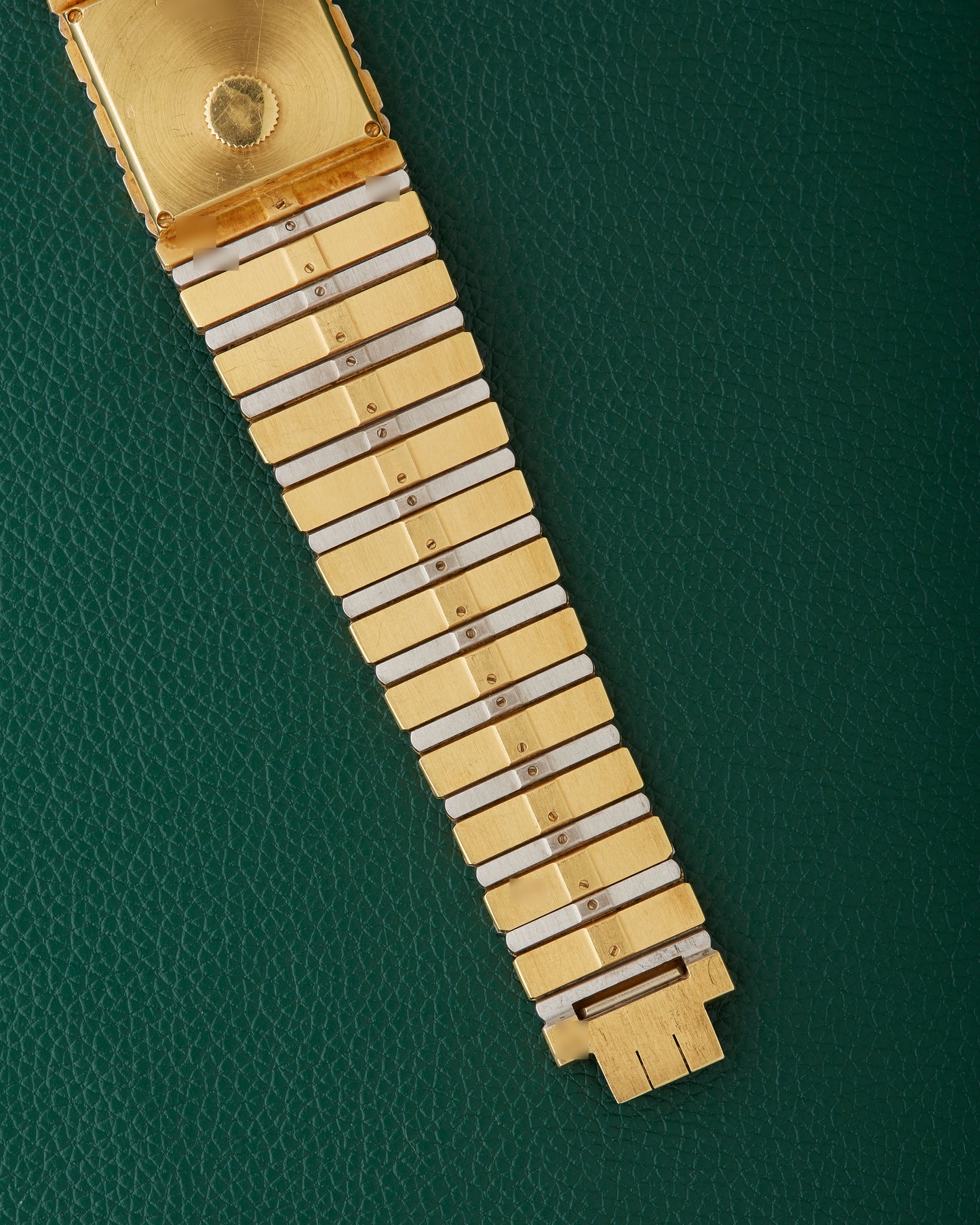Piaget Polo 7131 C705 Square Jumbo 18k Gold Diamonds Onyx Dial