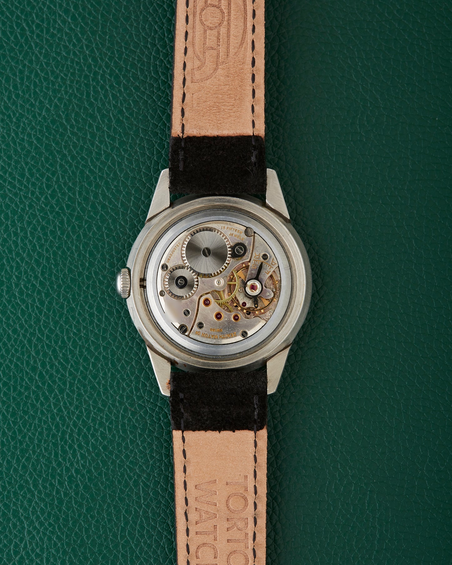 Zenith Dark Chocolate Tropical Dial 1945 Vintage Manual Winding Cal.106 P-6
