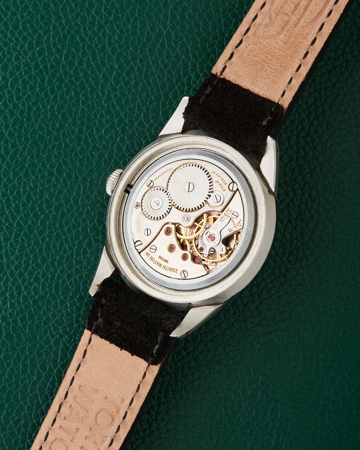 Zenith Dark Chocolate Tropical Dial 1945 Vintage Manual Winding Cal.106 P-6