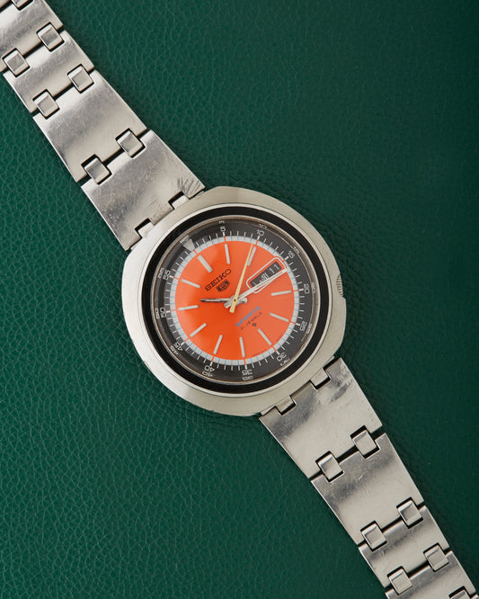 Seiko 5 Sports UFO 6119-6400 Orange Diver Seiko Bracelet Vintage 1974