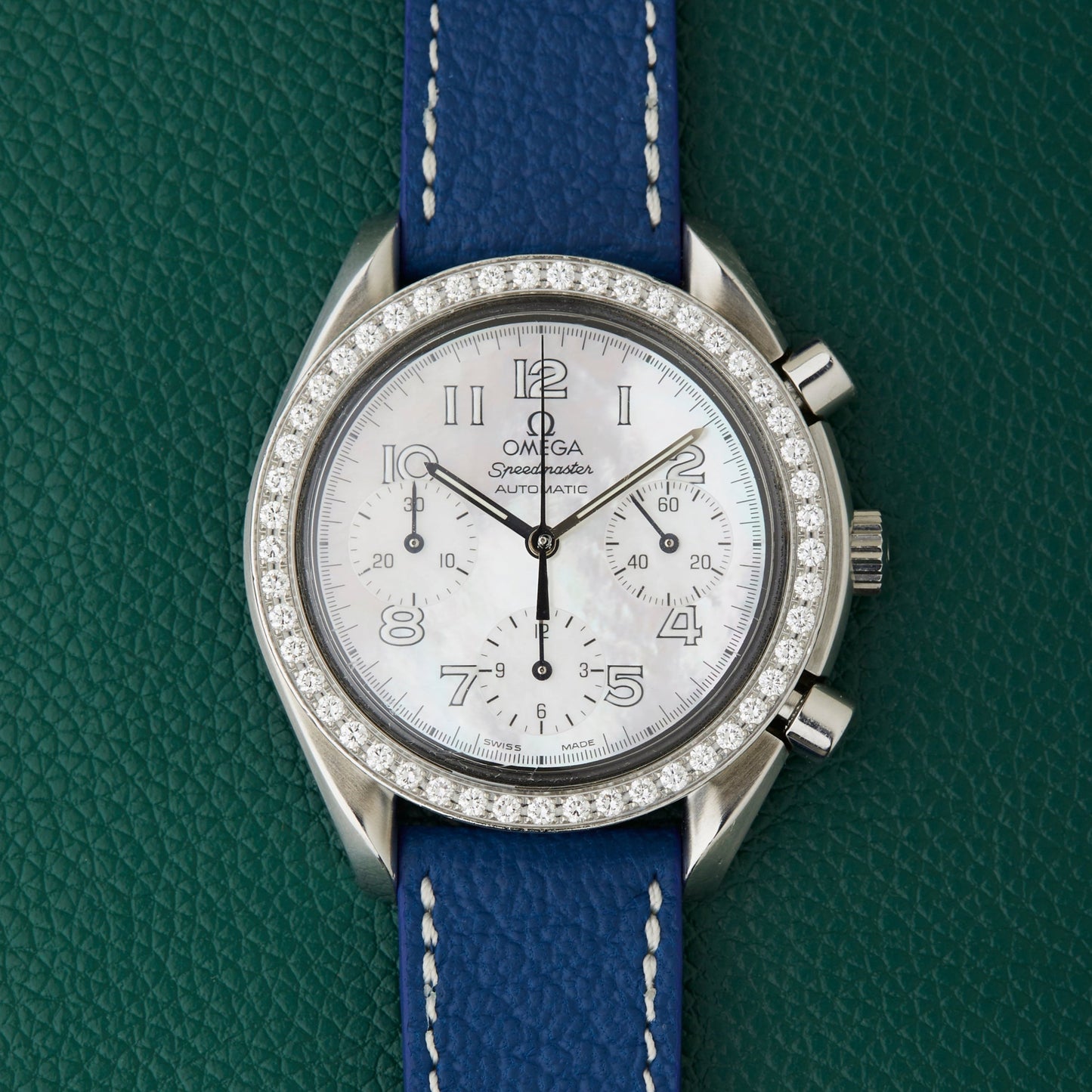 Omega Speedmaster 275.0032 Mother of Pearl Dial Diamond Bezel