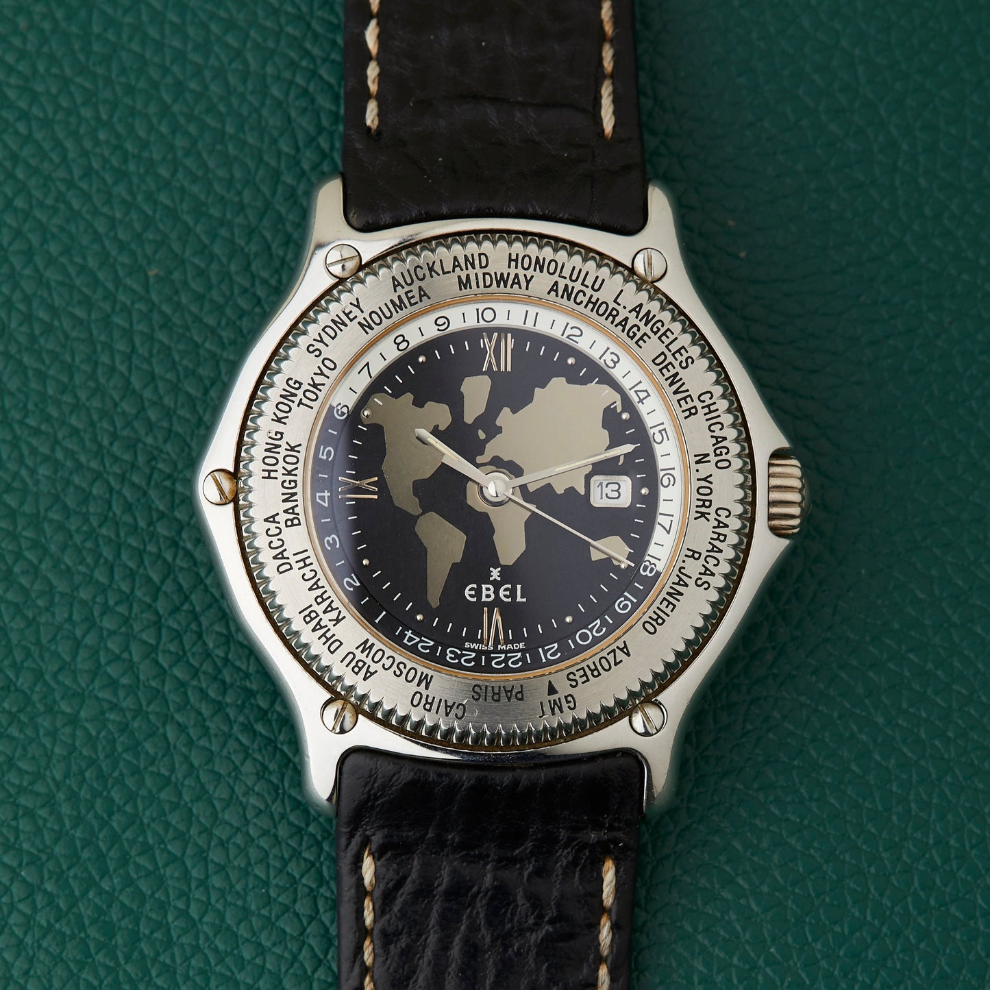 Ebel Voyager World Time 9124913 Full Set Box Papers 1998