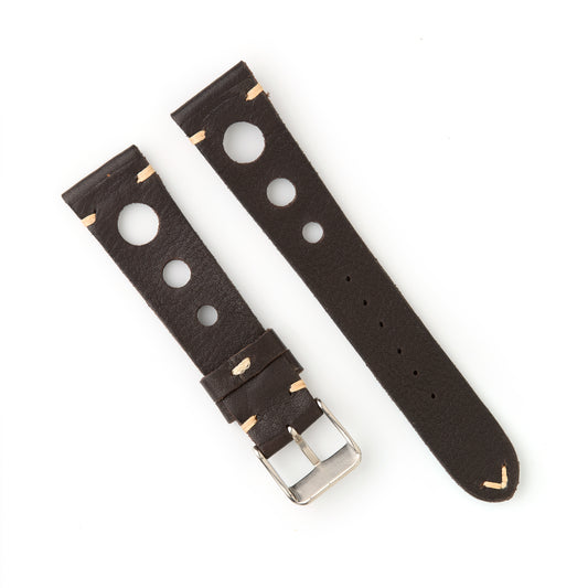 Hatchling Vintage Inspired Rallye Watch Strap Band Brown 20mm