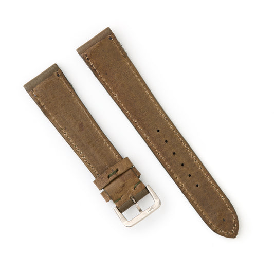 Hatchling Vintage Inspired Watch Strap Band Khaki 19mm-Long