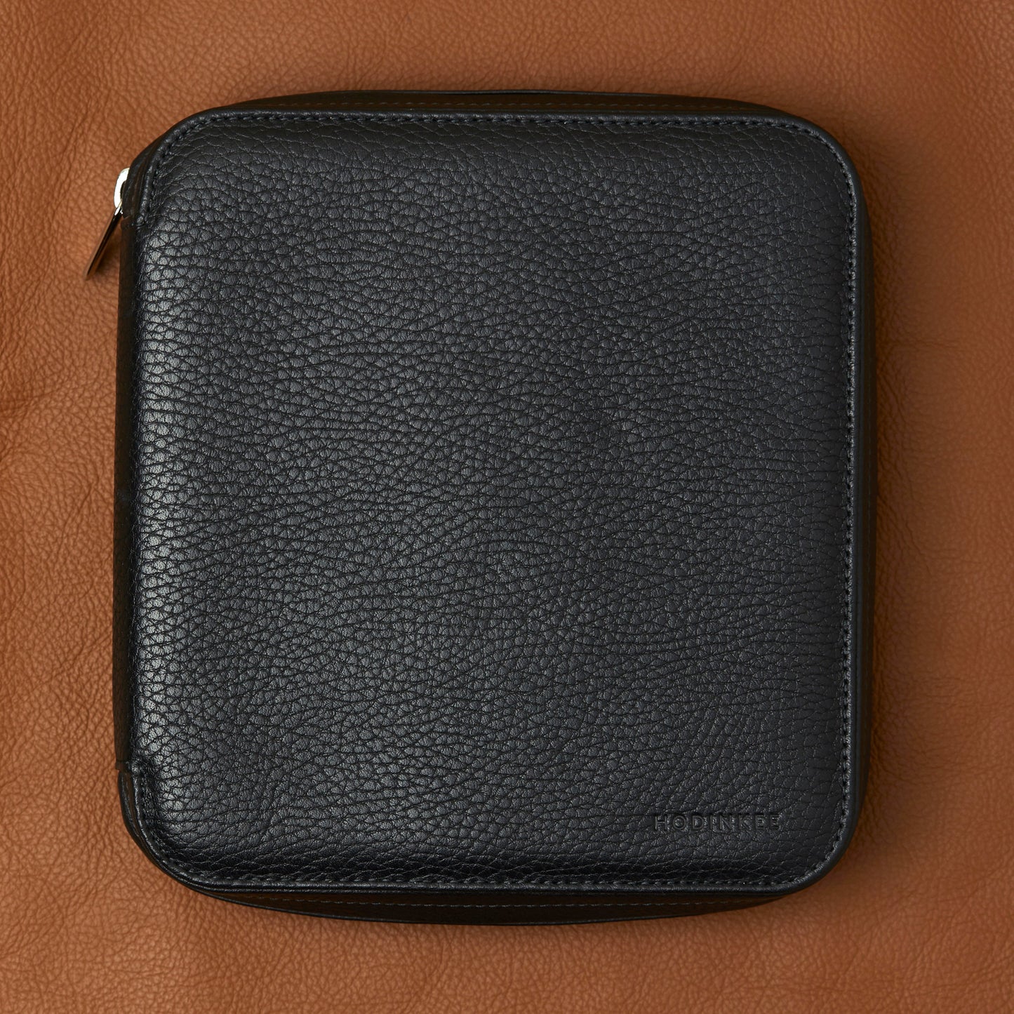 Hodinkee Ultra Slim 6 Watch Case In Black Leather