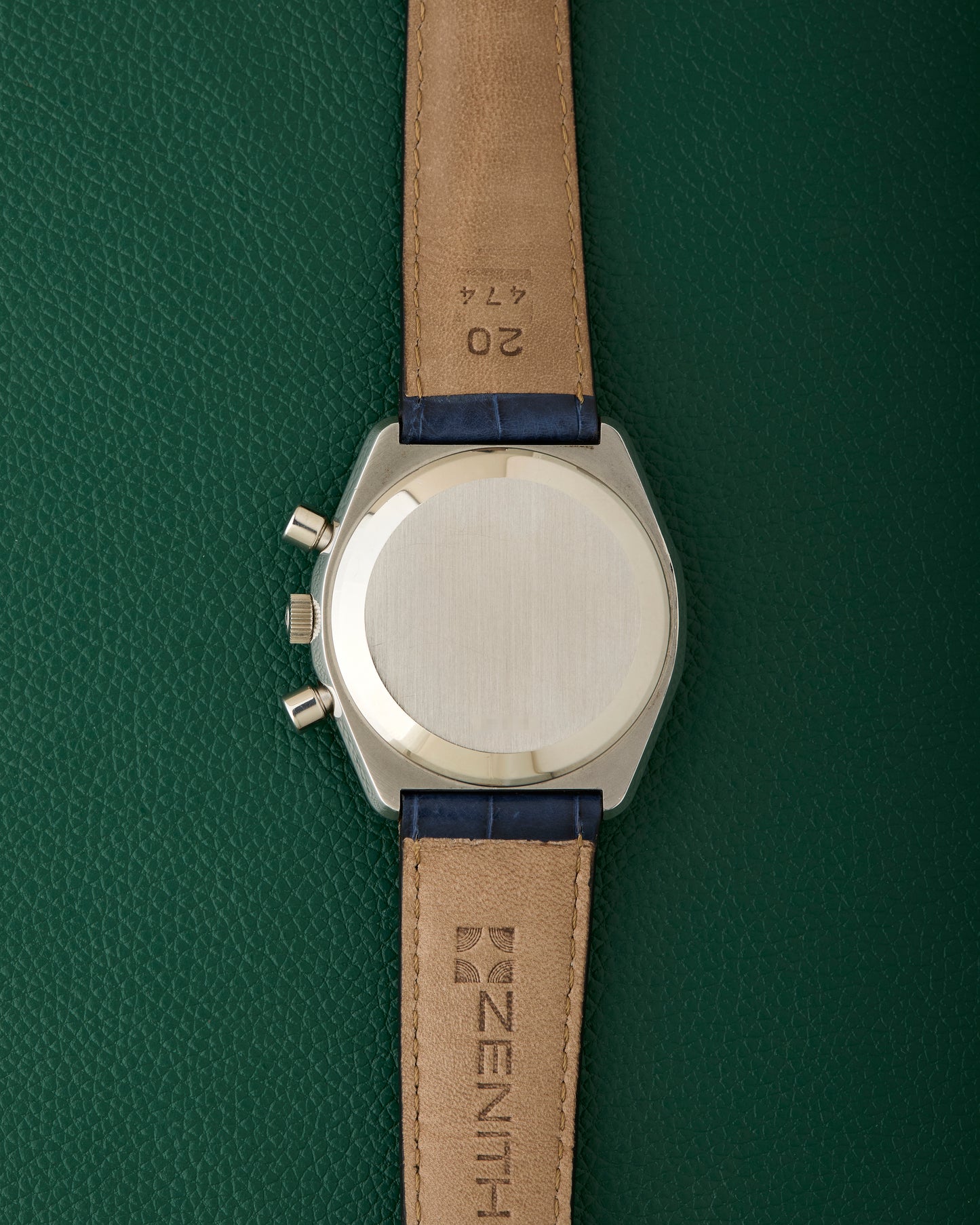 Zenith A788 El Primero Blue Dial Vintage Steel Chronograph