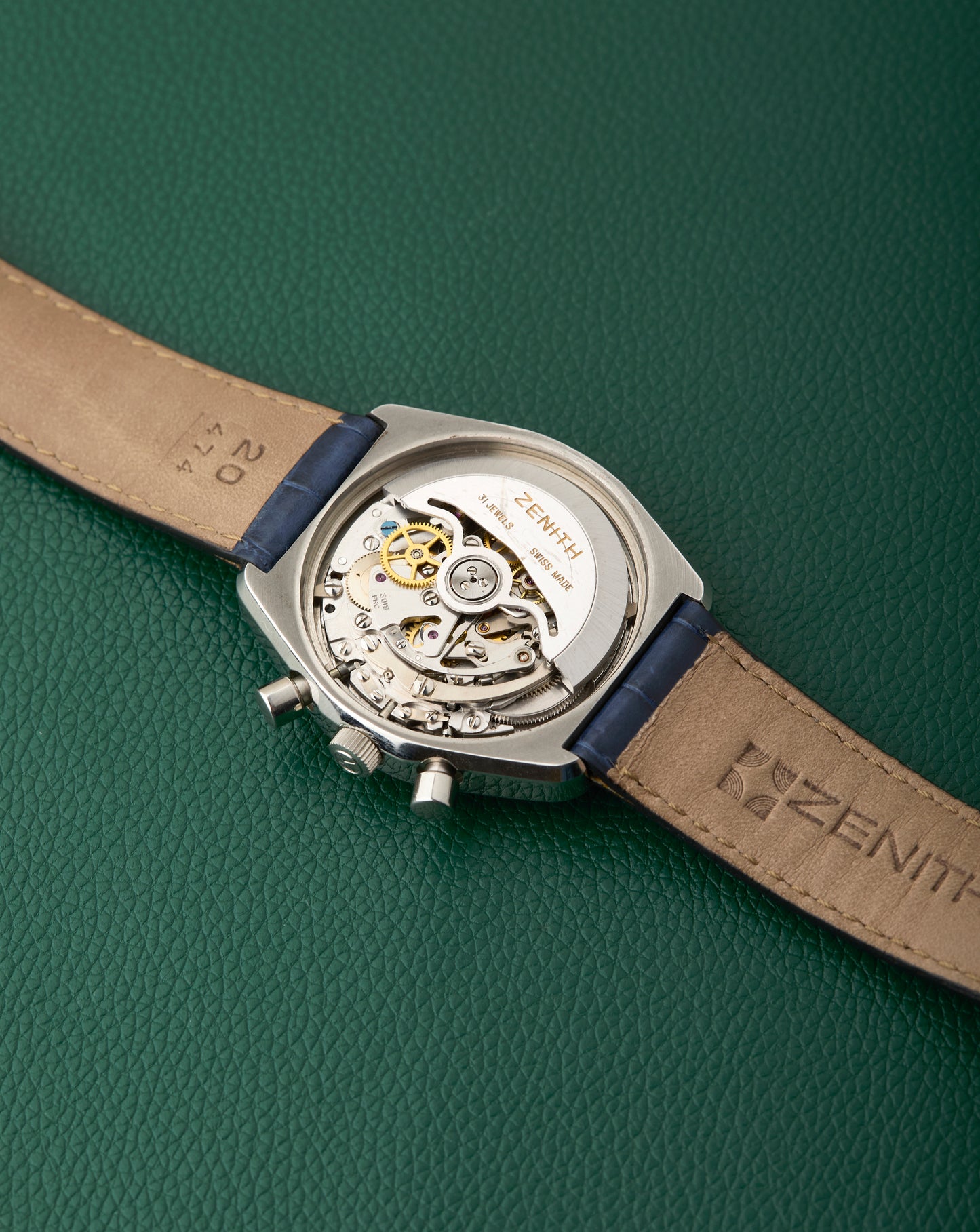 Zenith A788 El Primero Blue Dial Vintage Steel Chronograph