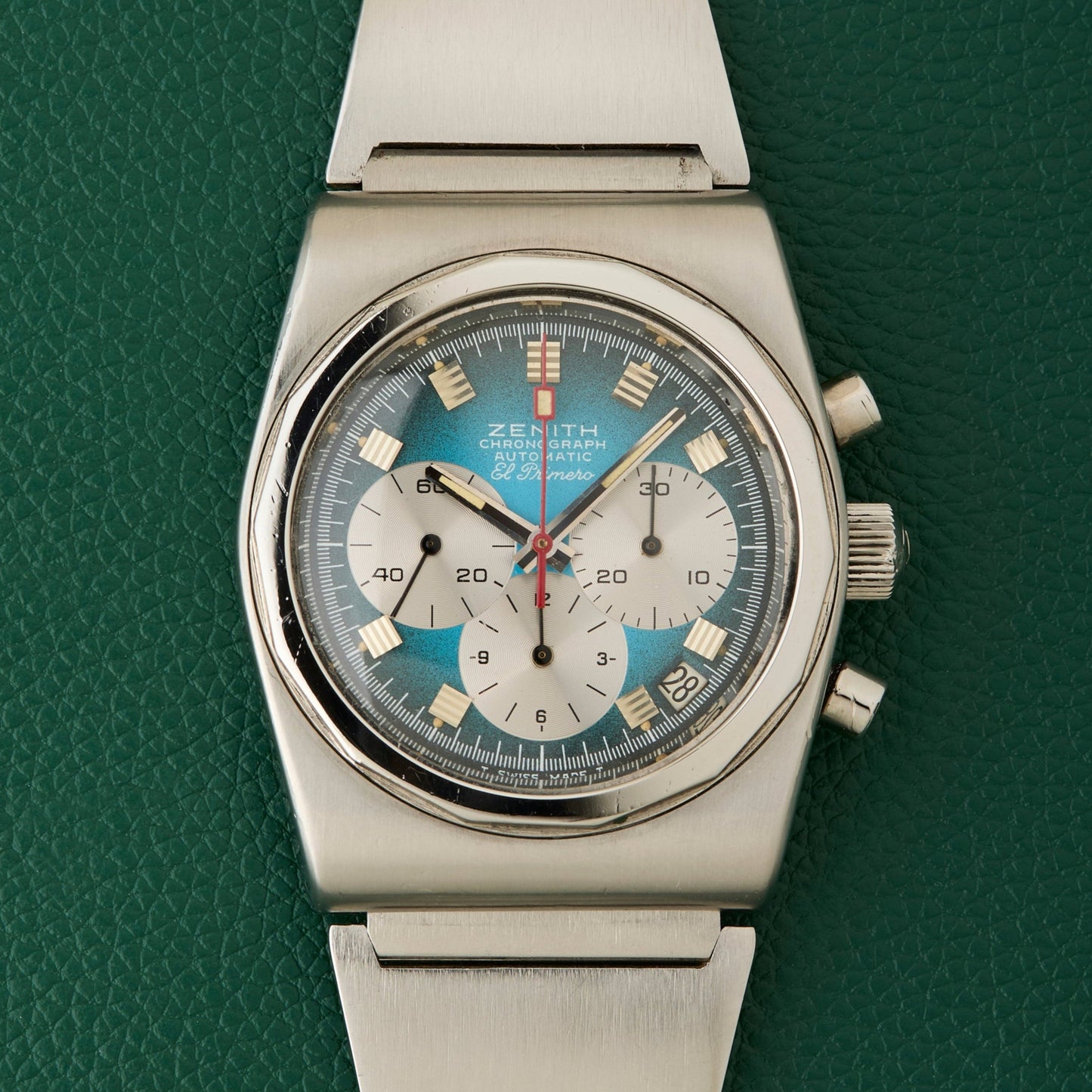 Zenith A782 El Primero Vintage Turquoise Dial Lobster Bracelet