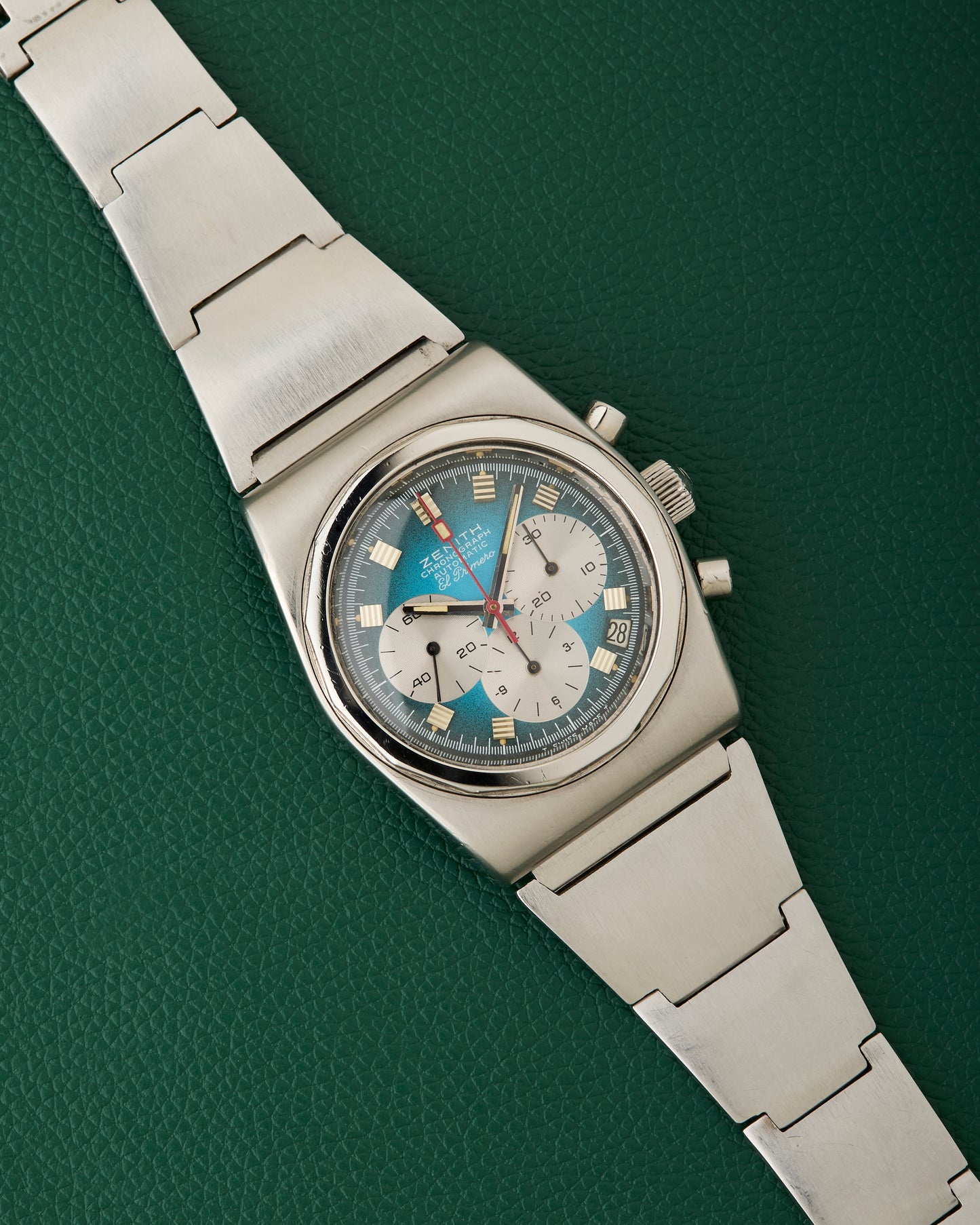 Zenith A782 El Primero Vintage Turquoise Dial Lobster Bracelet