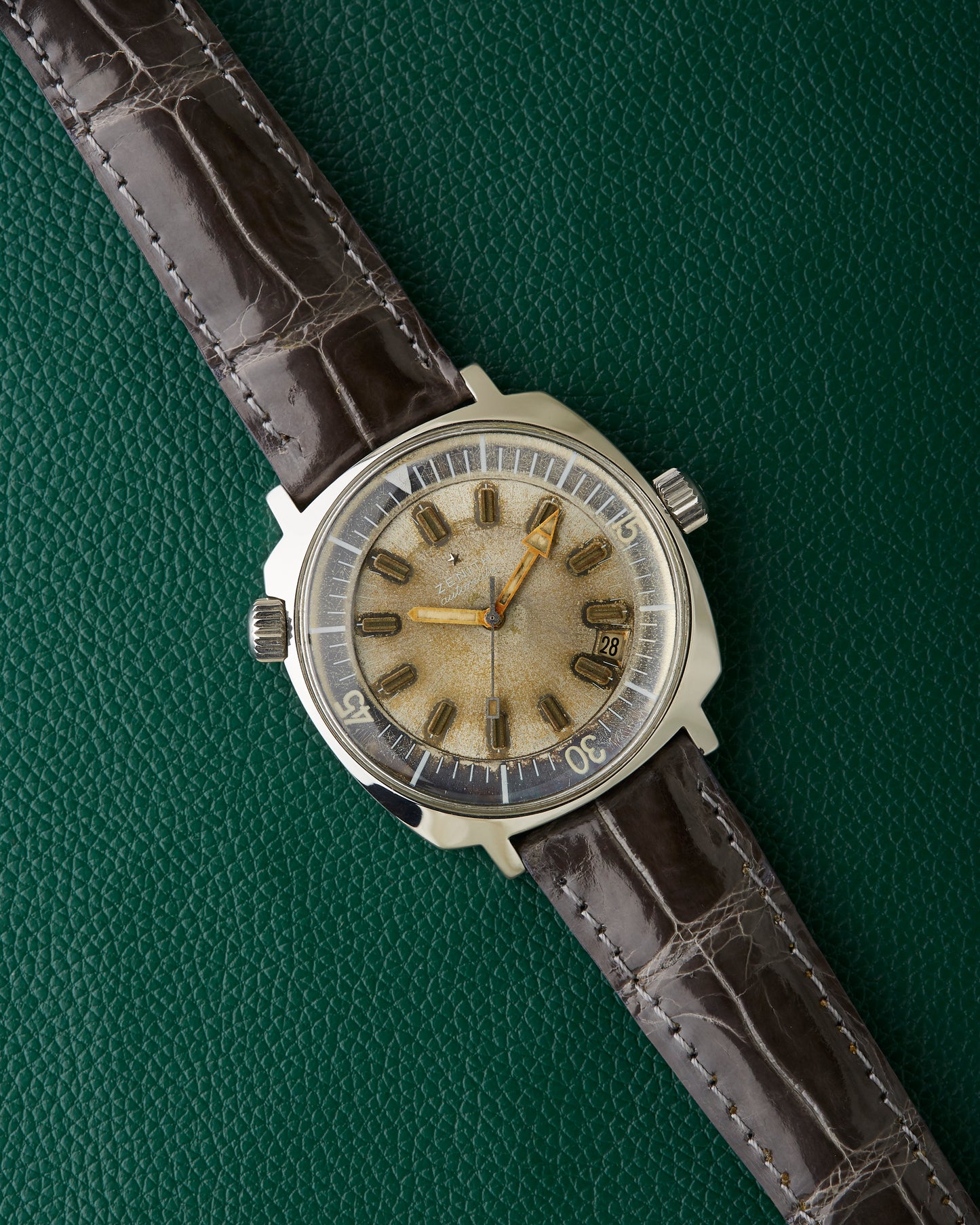 Zenith Super Sub Sea A3635 Vintage Diver Ghost Patina Dial