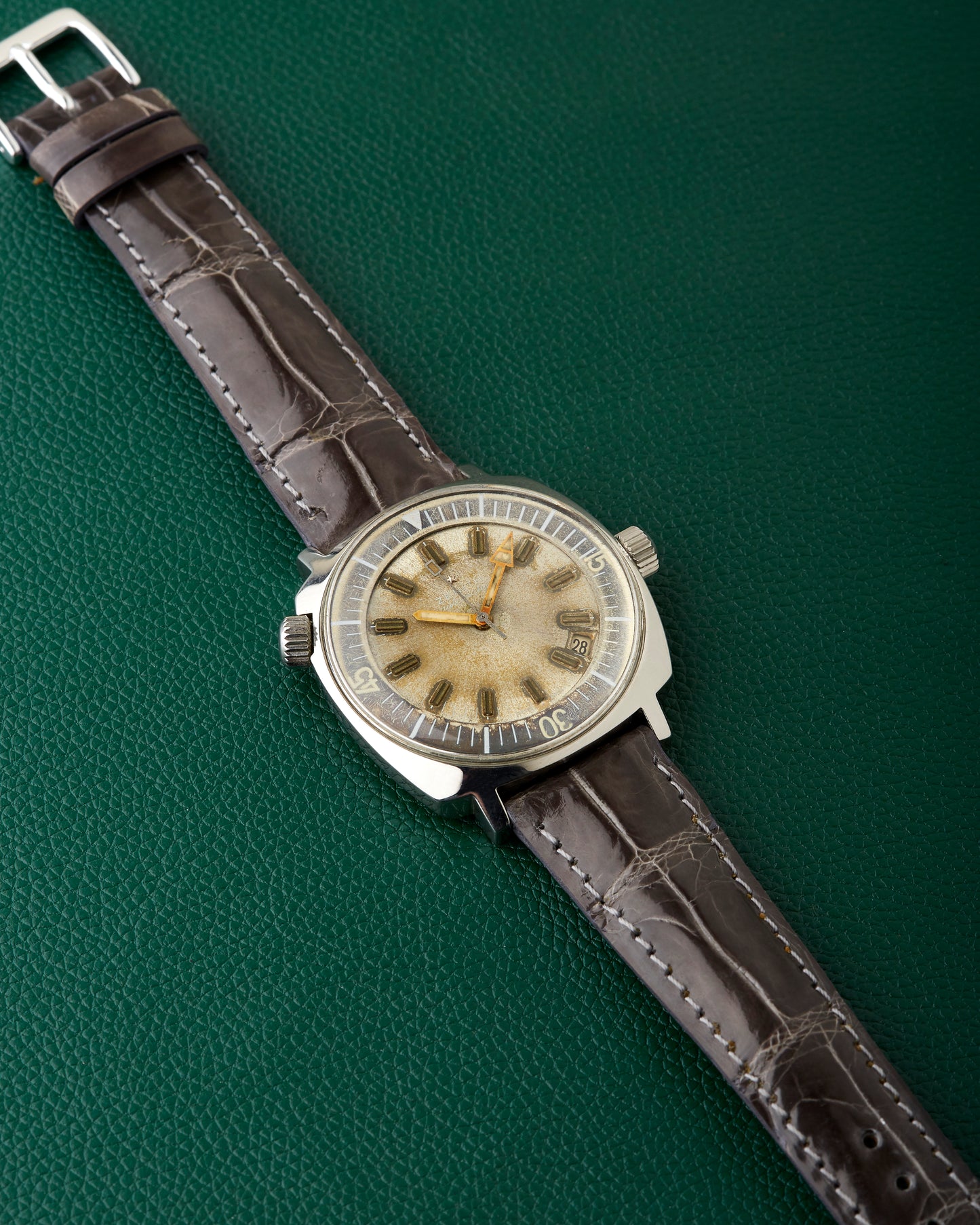 Zenith Super Sub Sea A3635 Vintage Diver Ghost Patina Dial