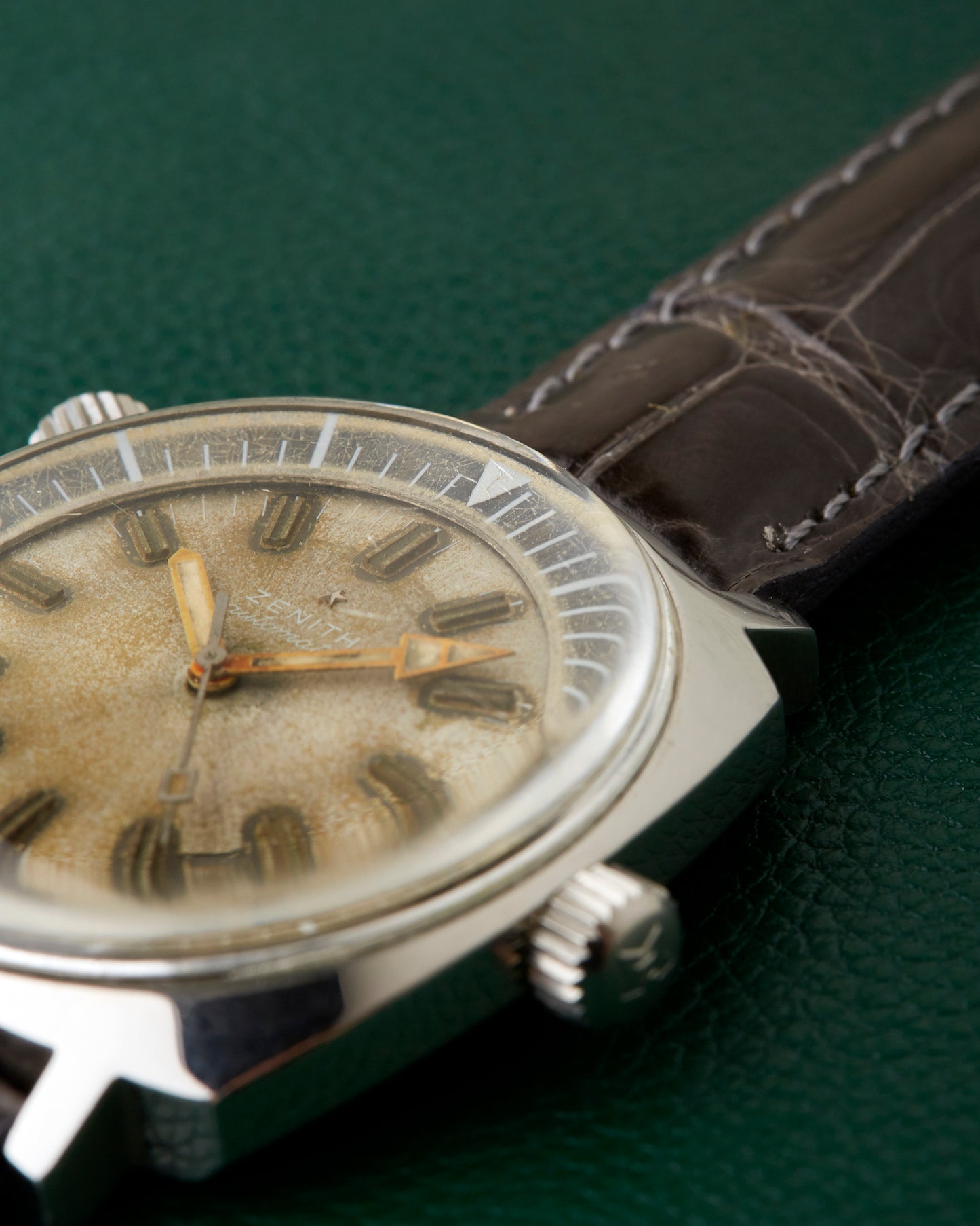 Zenith Super Sub Sea A3635 Vintage Diver Ghost Patina Dial