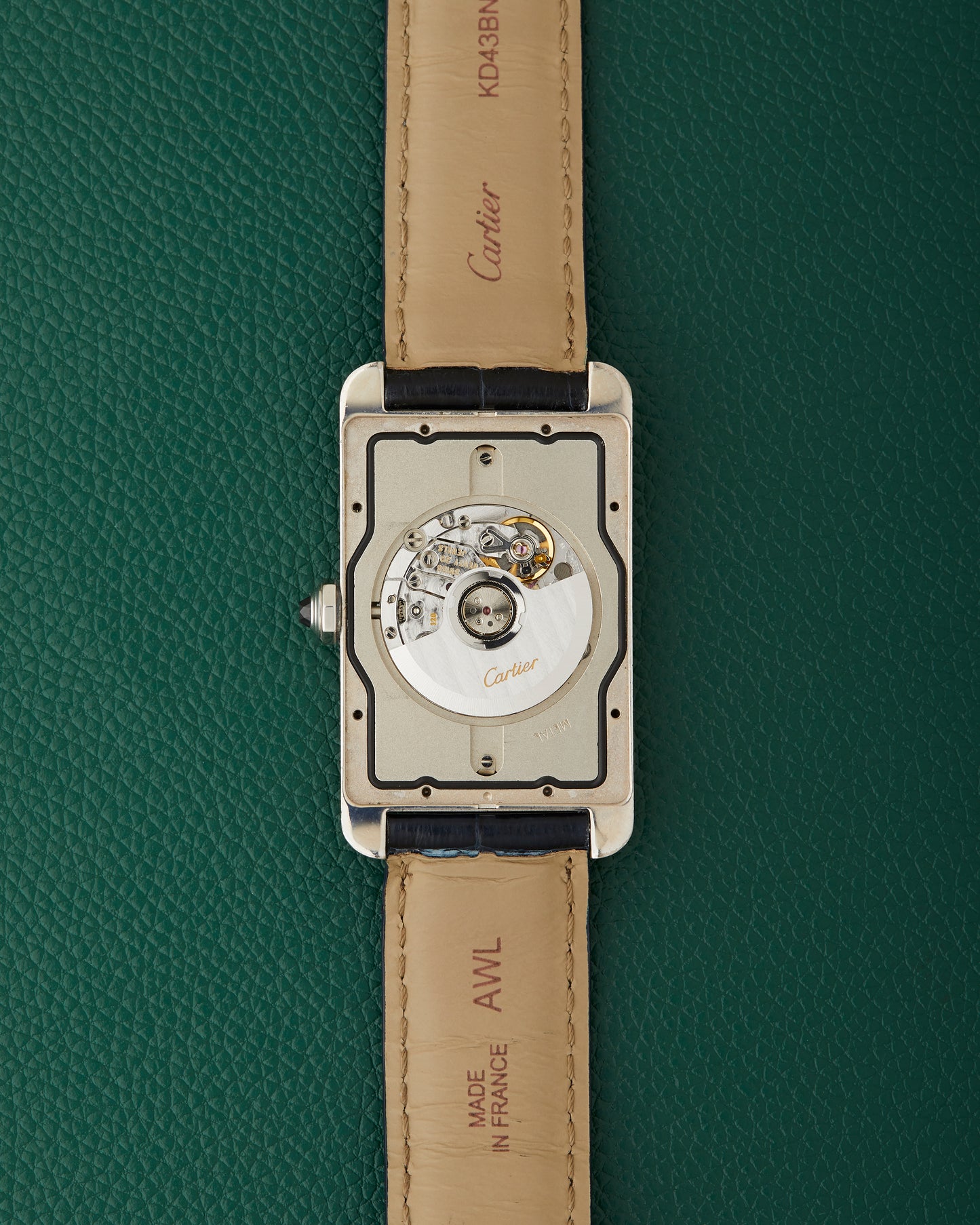 Cartier Tank Americaine 1741 White Gold 18k Cartier Strap & Buckle