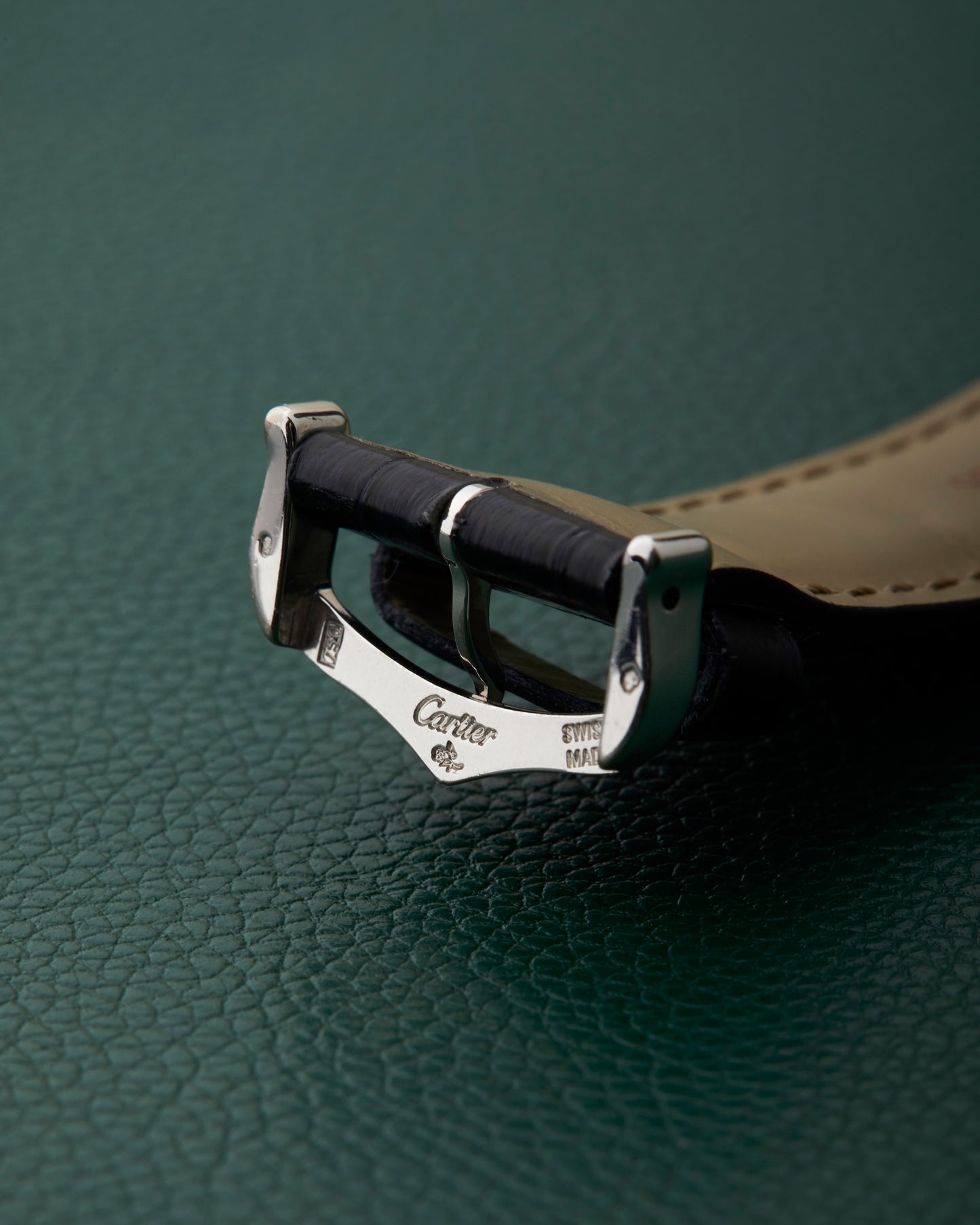 Cartier Tank Americaine 1741 White Gold 18k Cartier Strap & Buckle